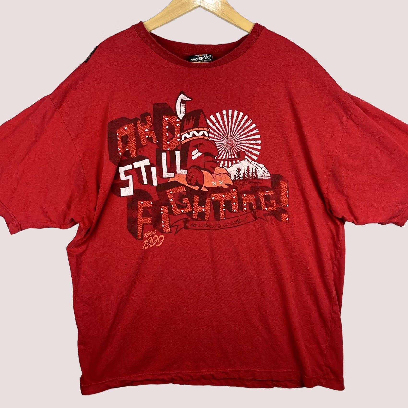 Akademiks VINTAGE Akademiks Shirt Men XL Still Fighting Hip Hop Streetwear Red Shirt Size US XL / EU 56 / 4 - 1 Thumbnail
