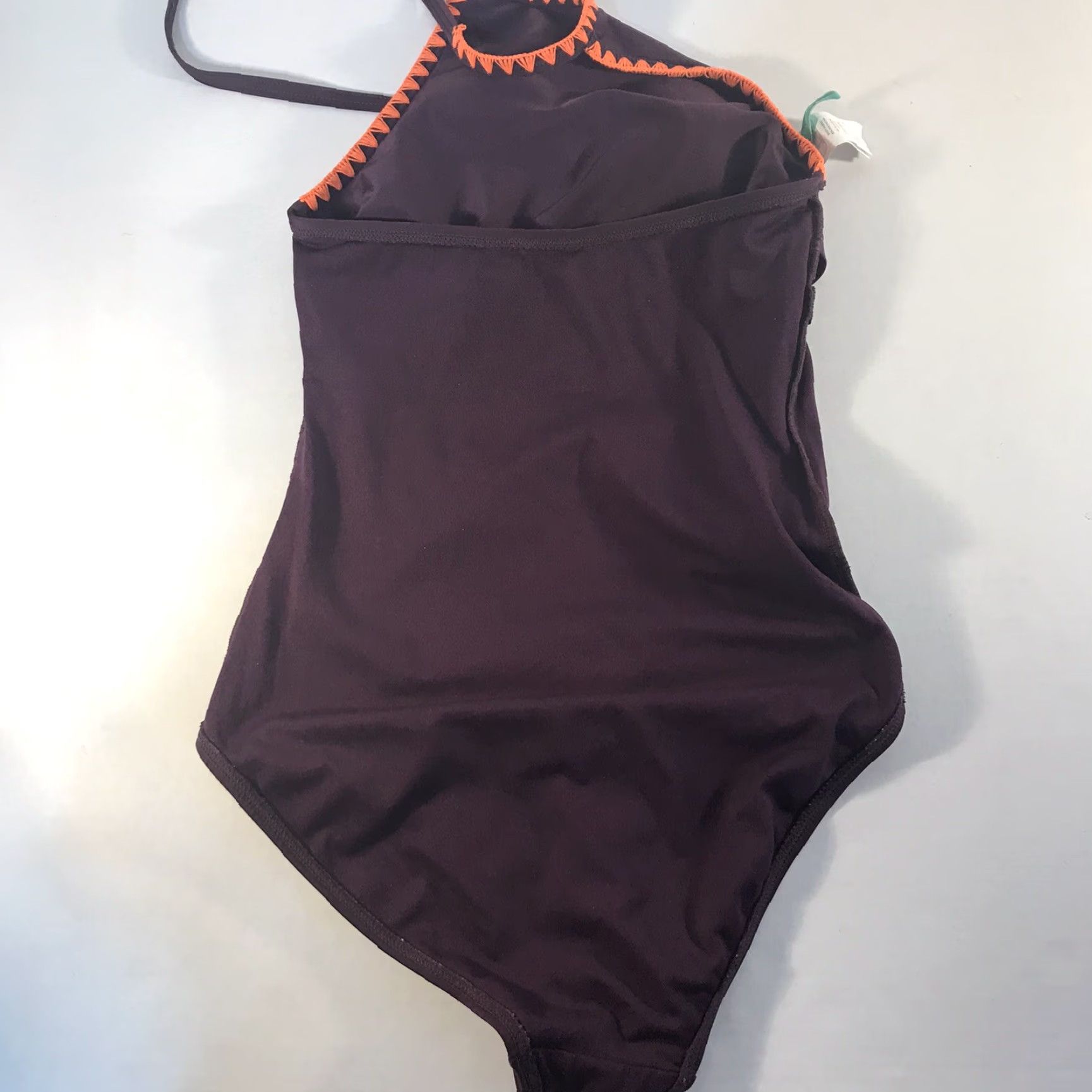 Vintage Seeker Australia One Piece Swimsuit Women's Size 4 Purple Crochet Halter Beach Size ONE SIZE - 3 Thumbnail