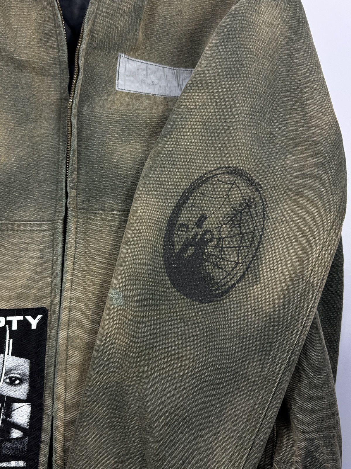 Enfants Riches Deprimes WAR STARTED HOODED WORK DENIM OVERSIZED JACKET Size US M / EU 48-50 / 2 - 7 Thumbnail