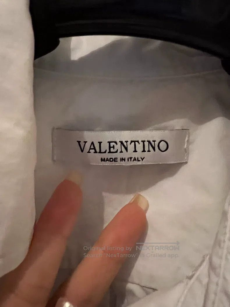 Valentino Valentino White heavy industry embroidered flower shirt Size L / US 10 / IT 46 - 4 Thumbnail