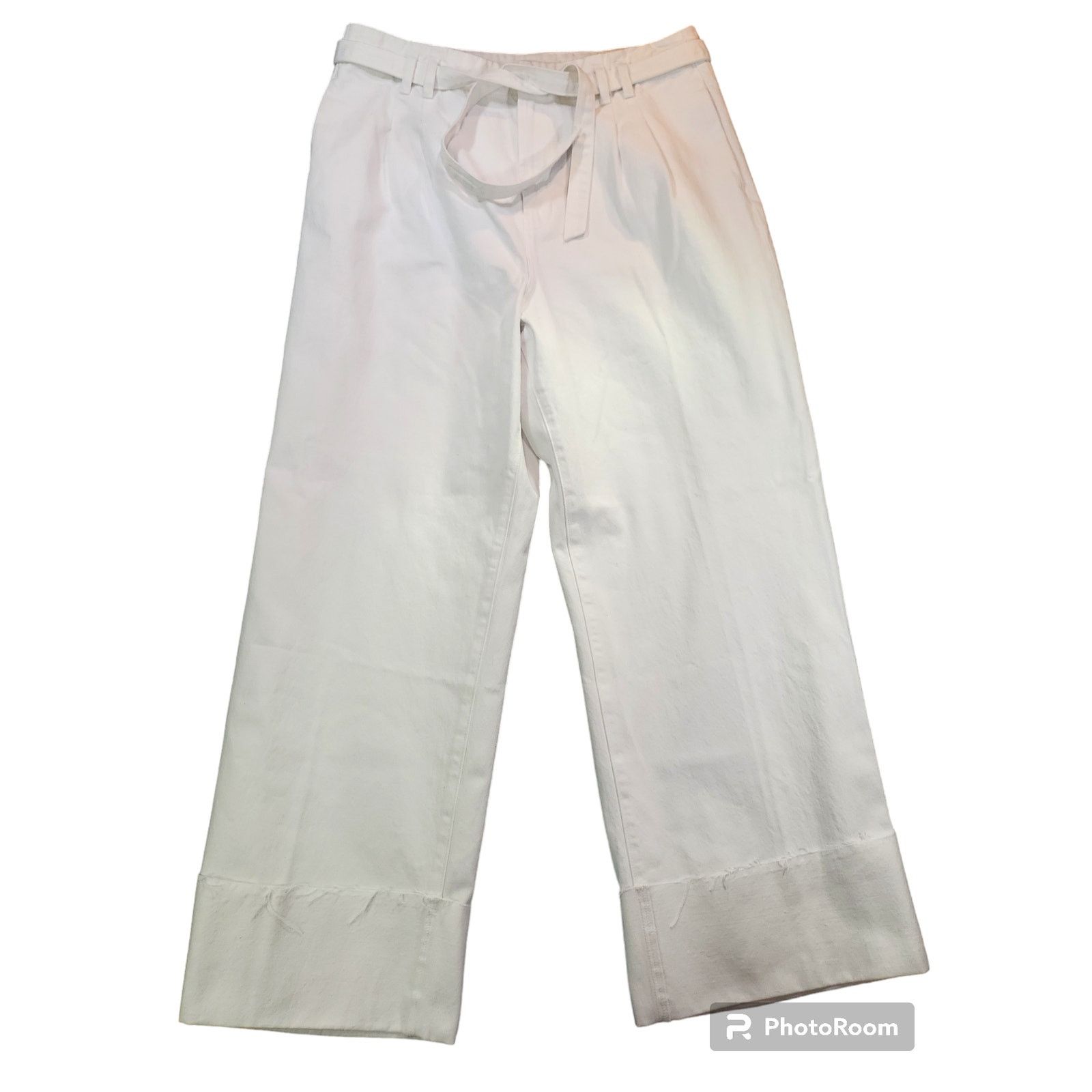 J Brand J Brand | White Louisa High Rise Tie Waist jeans | Size 32 Size 32" / US 10 / IT 46 - 3 Thumbnail