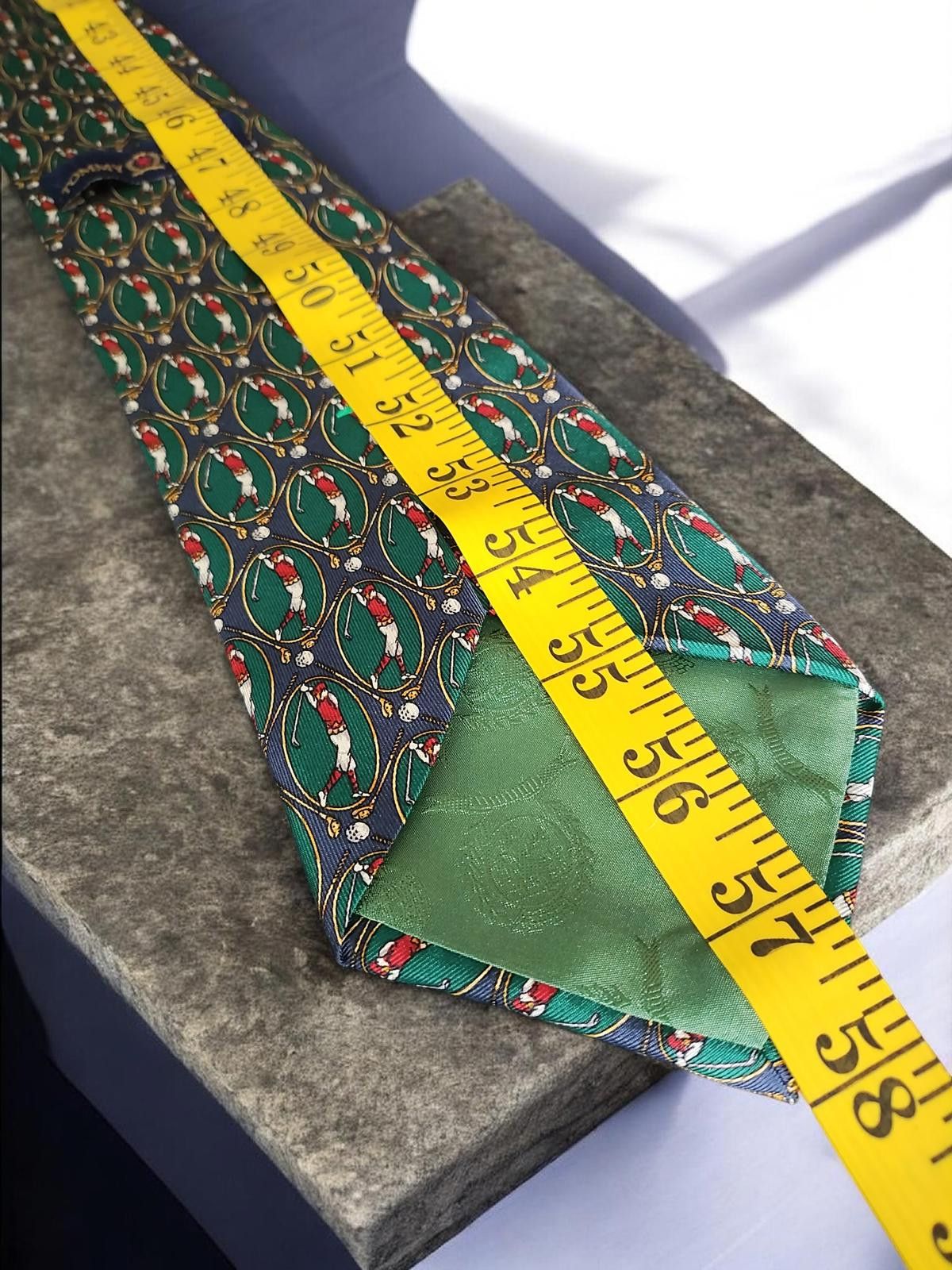 Tommy Hilfiger Tommy Hilfiger 100% Italian Silk Golfer Patterned Tie Size ONE SIZE - 5 Thumbnail