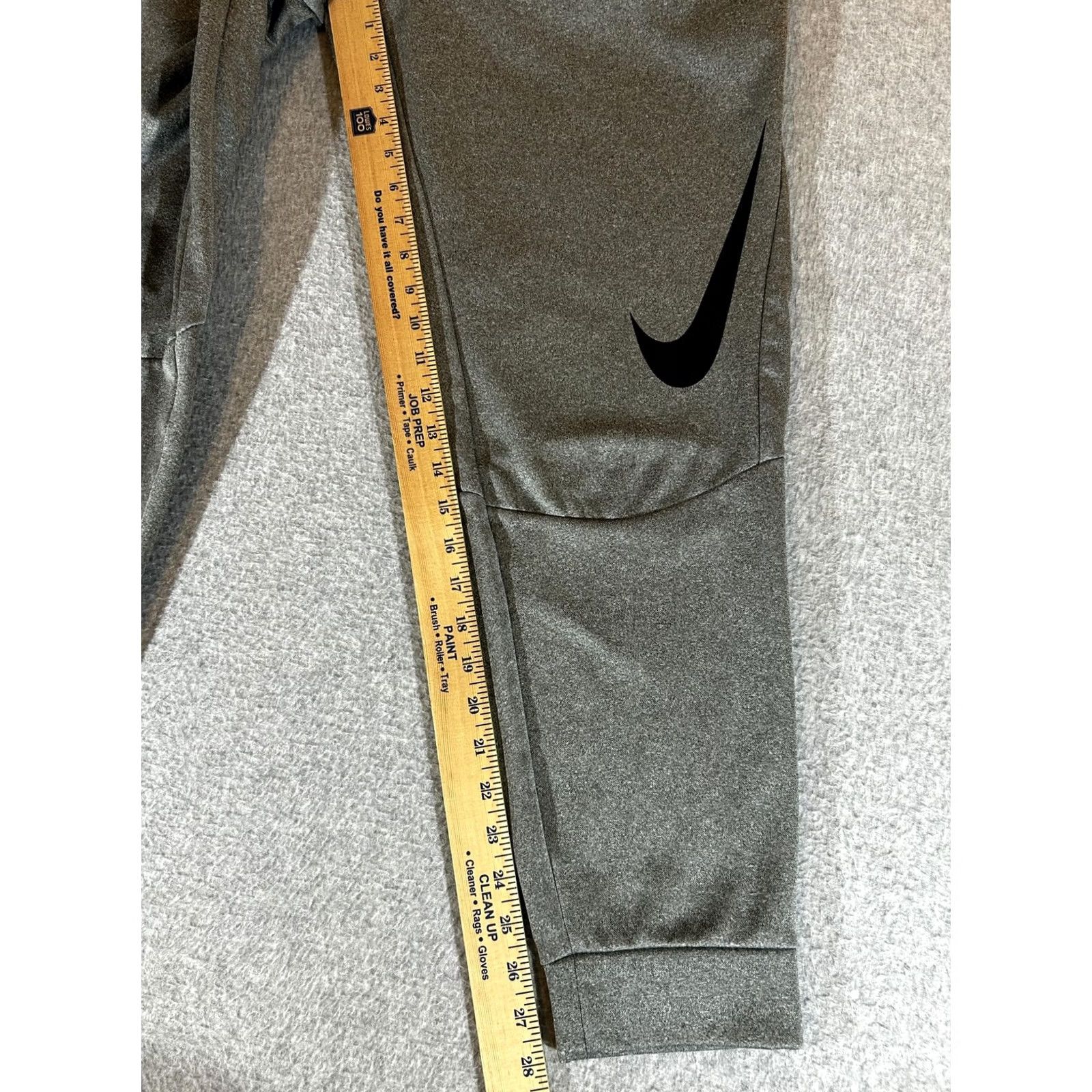 Nike Nike Dri-FIT Mens Pants M Gray Fleece Jogger Athletic Training Wide 28in Inseam Adjustable Waist CD Size US 31 - 3 Thumbnail