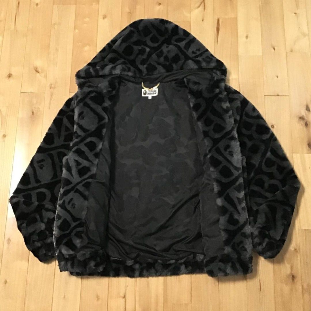 Bape BAPE SPORT MONOGRAM FAKE FUR HOODIE JACKET a bathing ape Size US XL / EU 56 / 4 - 7 Thumbnail