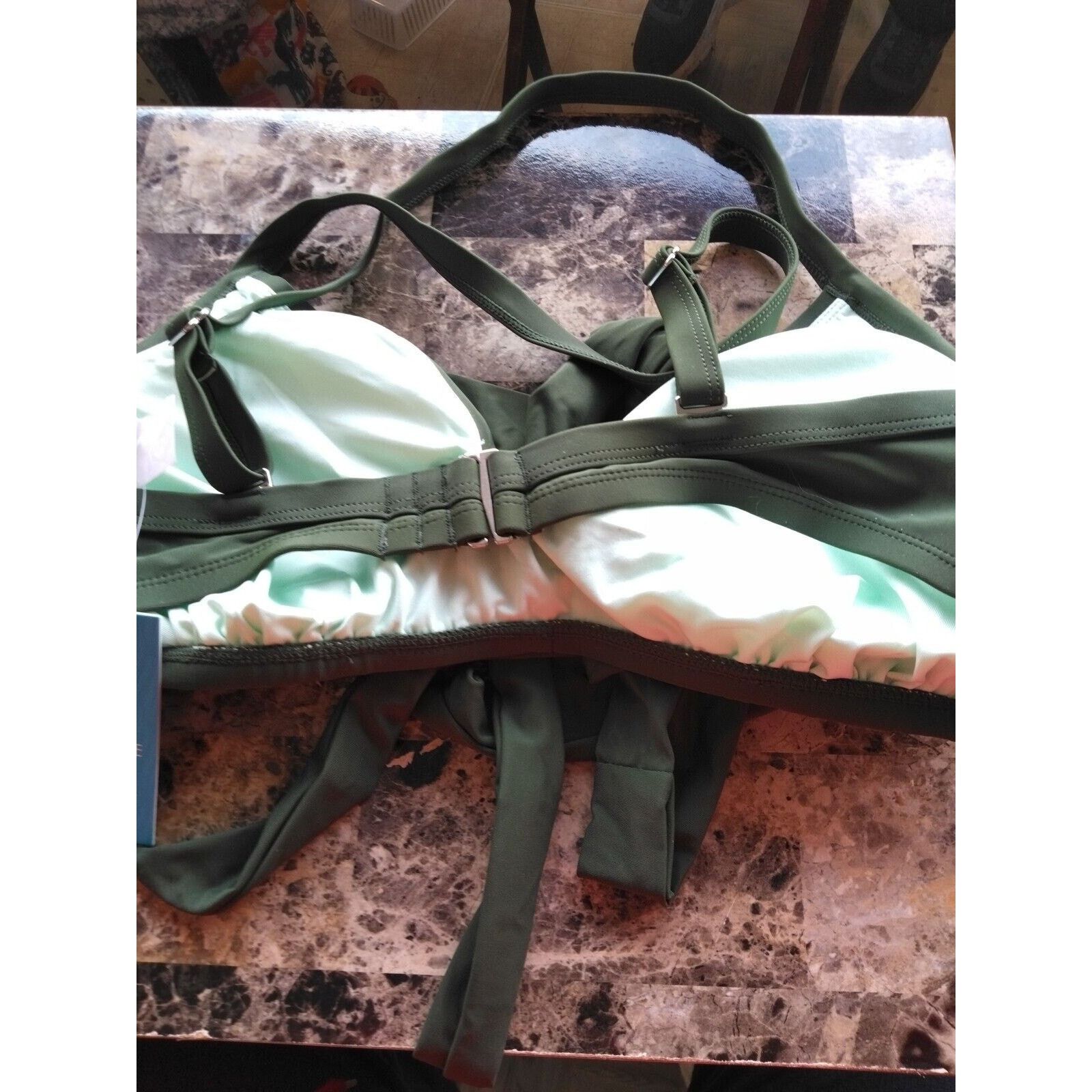 Other Cupshe Olive Green Size 1xl Bikini Top Nwt Size XL / US 12-14 / IT 48-50 - 4 Thumbnail