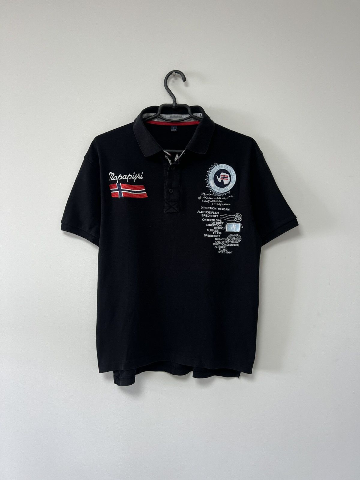 Napapijri Napapijri 1987 Black Polo Shirt Shirt Sleeve Black Rare sz L Size US L / EU 52-54 / 3 - 14 Thumbnail