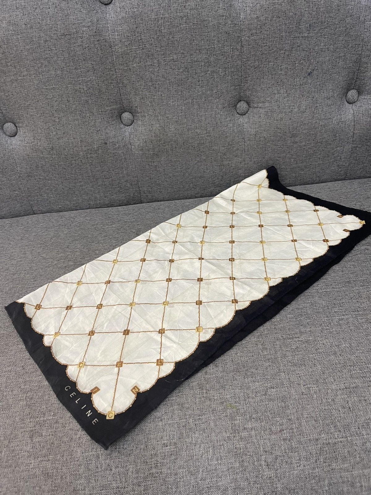 Celine Celine wording pocket square/bandana Size ONE SIZE - 1 Thumbnail