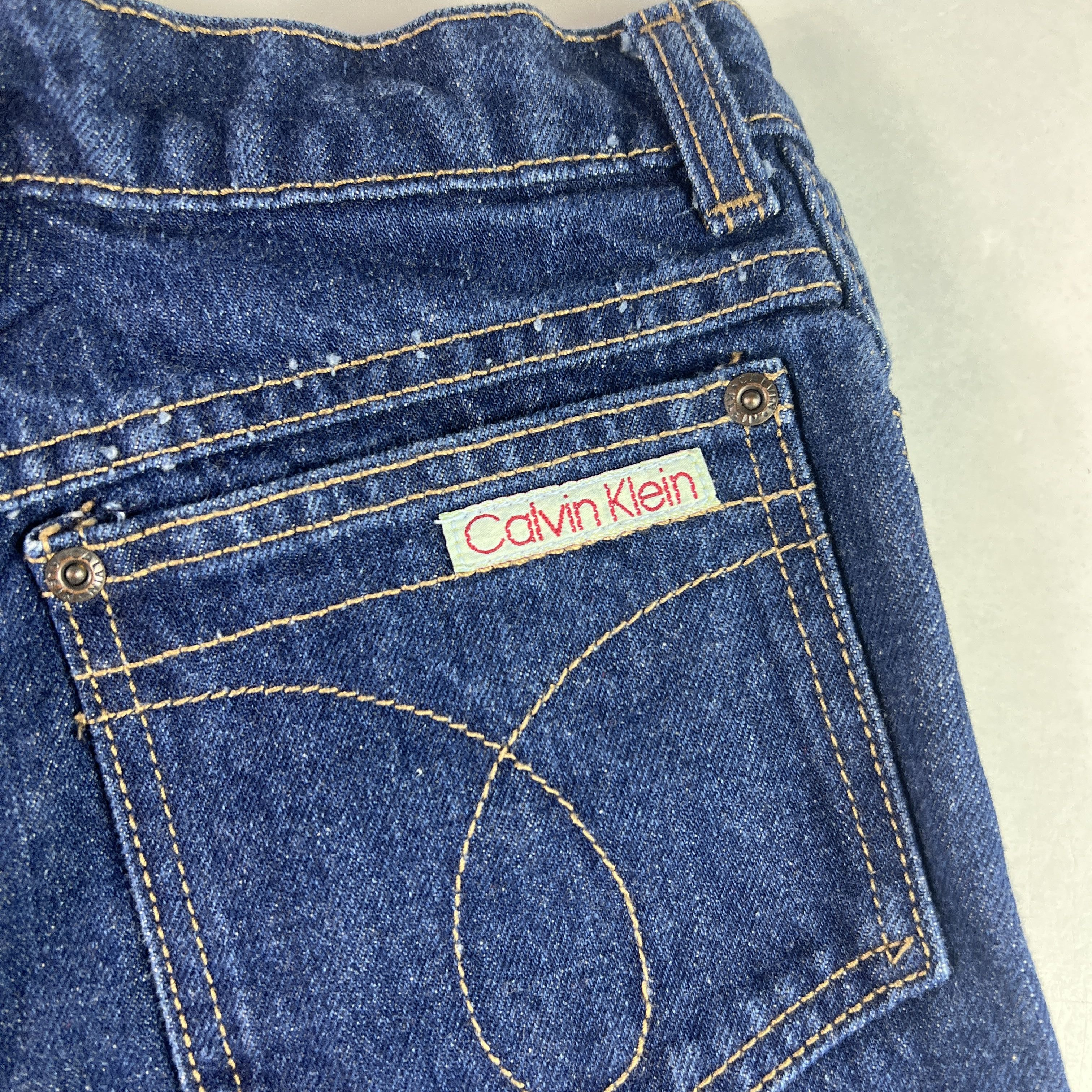 Calvin Klein VTG 80s Calvin Klein Shorts High Rise Cut Off Denim Jorts Size 25" / US 0 / IT 36 - 9 Thumbnail