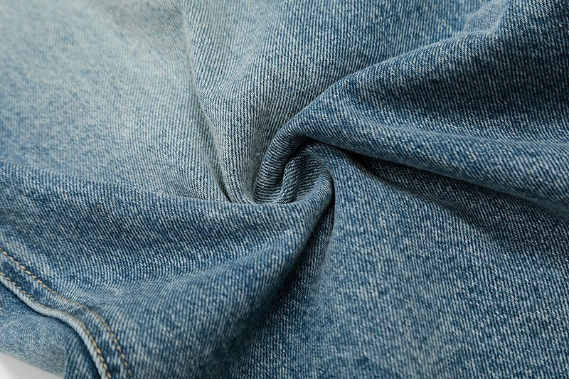 Jean Retro washed whiskered men's loose casual curved jeans Size US 32 / EU 48 - 6 Thumbnail