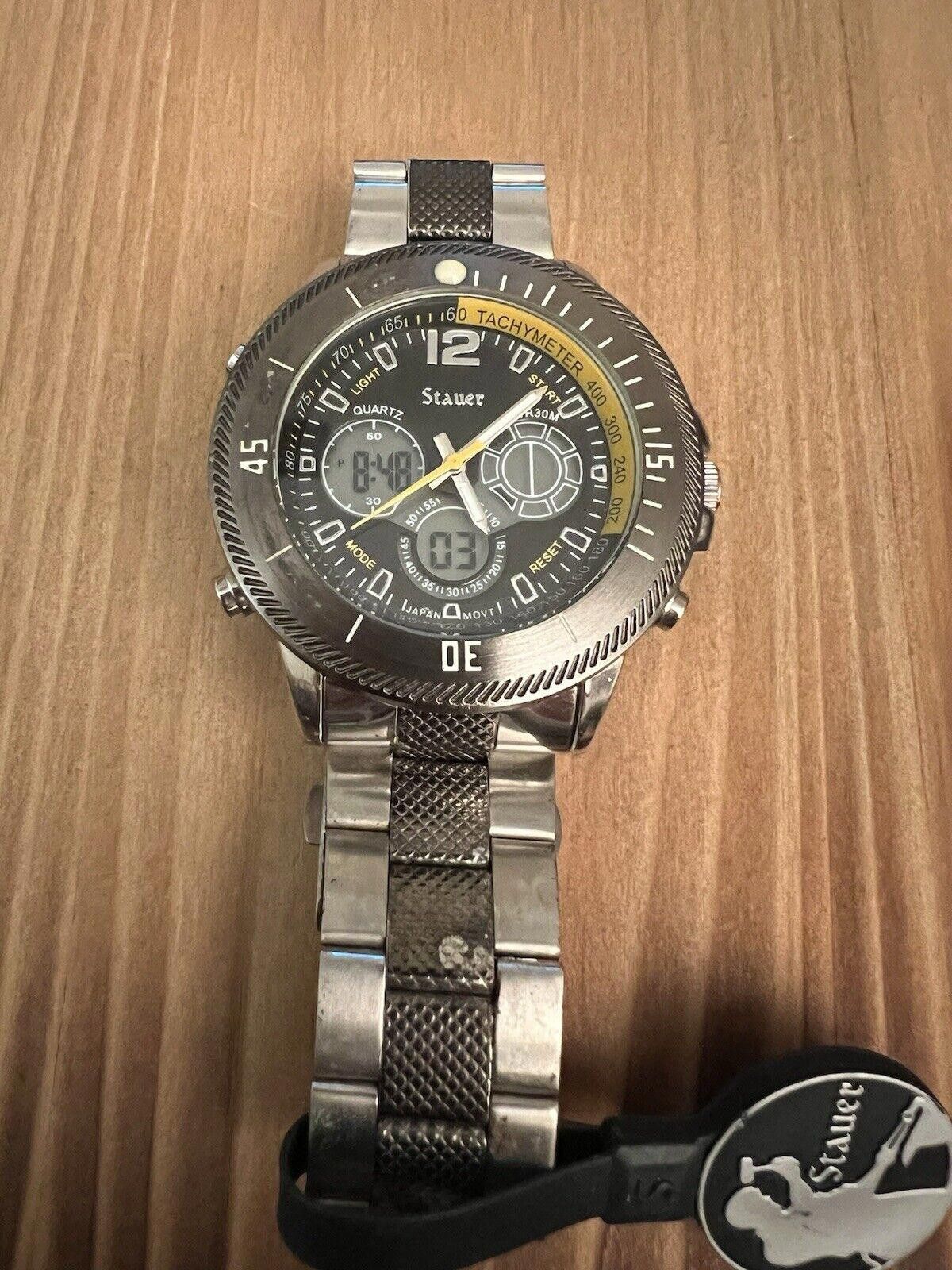 Designer Stauer Tachymeter New Battery Size ONE SIZE - 1 Thumbnail