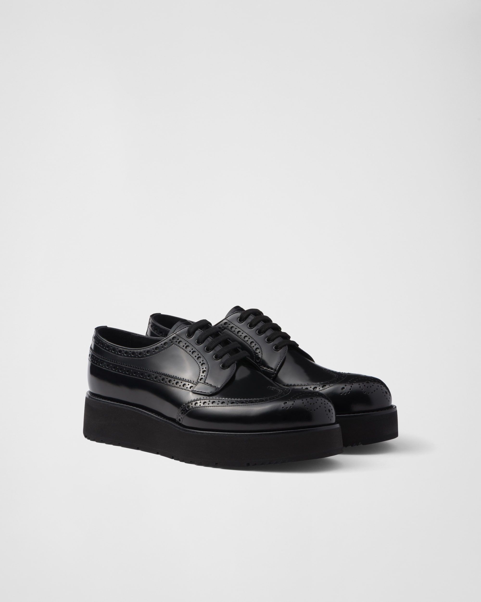 Prada Brushed leather derby brogues Size US 12 / EU 45 - 1 Thumbnail
