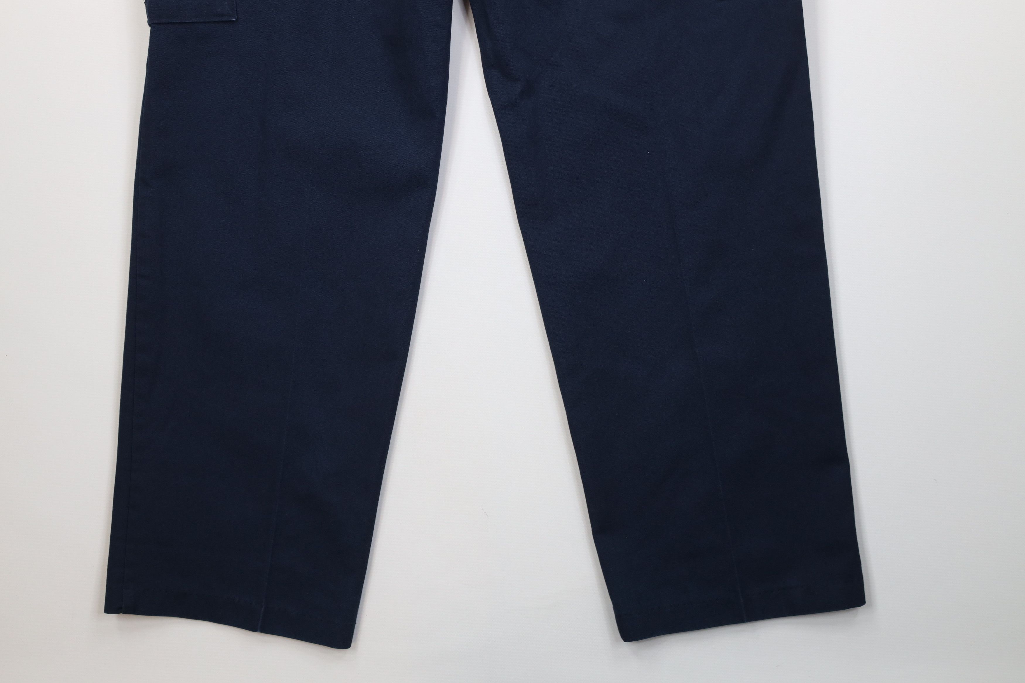Vintage Vintage 90s Streetwear Wide Leg Cargo Pants Navy Workwear Size US 36 / EU 52 - 14 Thumbnail