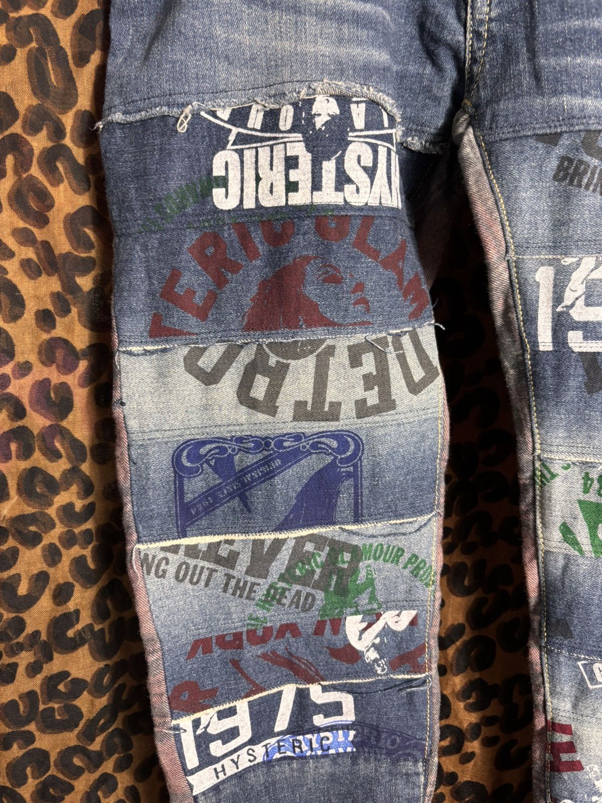 Hysteric Glamour Hysteric Glamour Studs Sexy Girl Patchwork Denim Skinny Size 31" - 8 Thumbnail