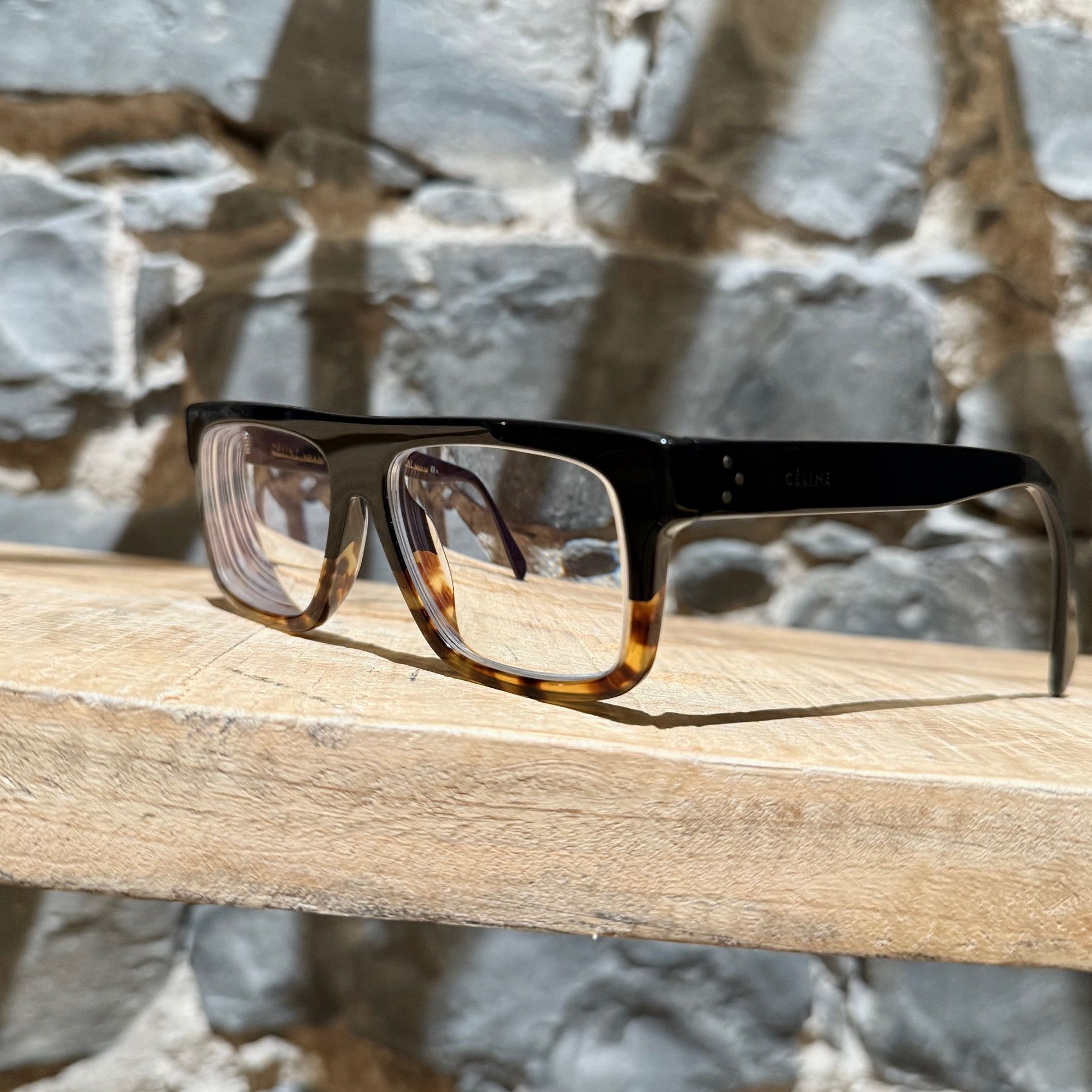 Celine Céline CL41331 Black Tortoiseshell Square Optical Glasses Size ONE SIZE - 3 Thumbnail
