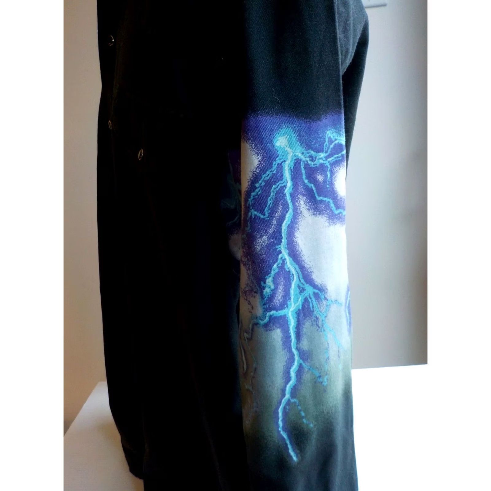 Roper Roper LS Snap Western Shirt Black with Lighting Bolt Sleeves SZ L Mens Shirt Vintage 100% Cotton Button-Up Long Sleeve Western Theme Size US L / EU 52-54 / 3 - 3 Thumbnail