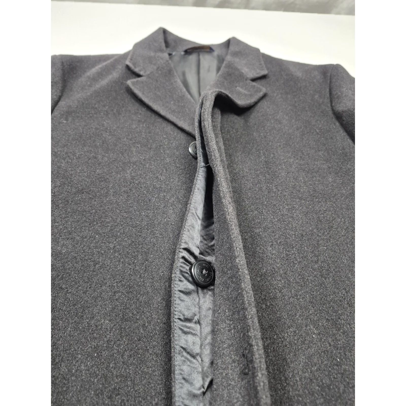 Brooks Brothers Brooks Brothers BrooksStorm Coat Mens 38S Gray Wool Loro Piana Storm System Overcoat Business Formal Wind-Resistant Size US XXS / EU 40 - 3 Thumbnail