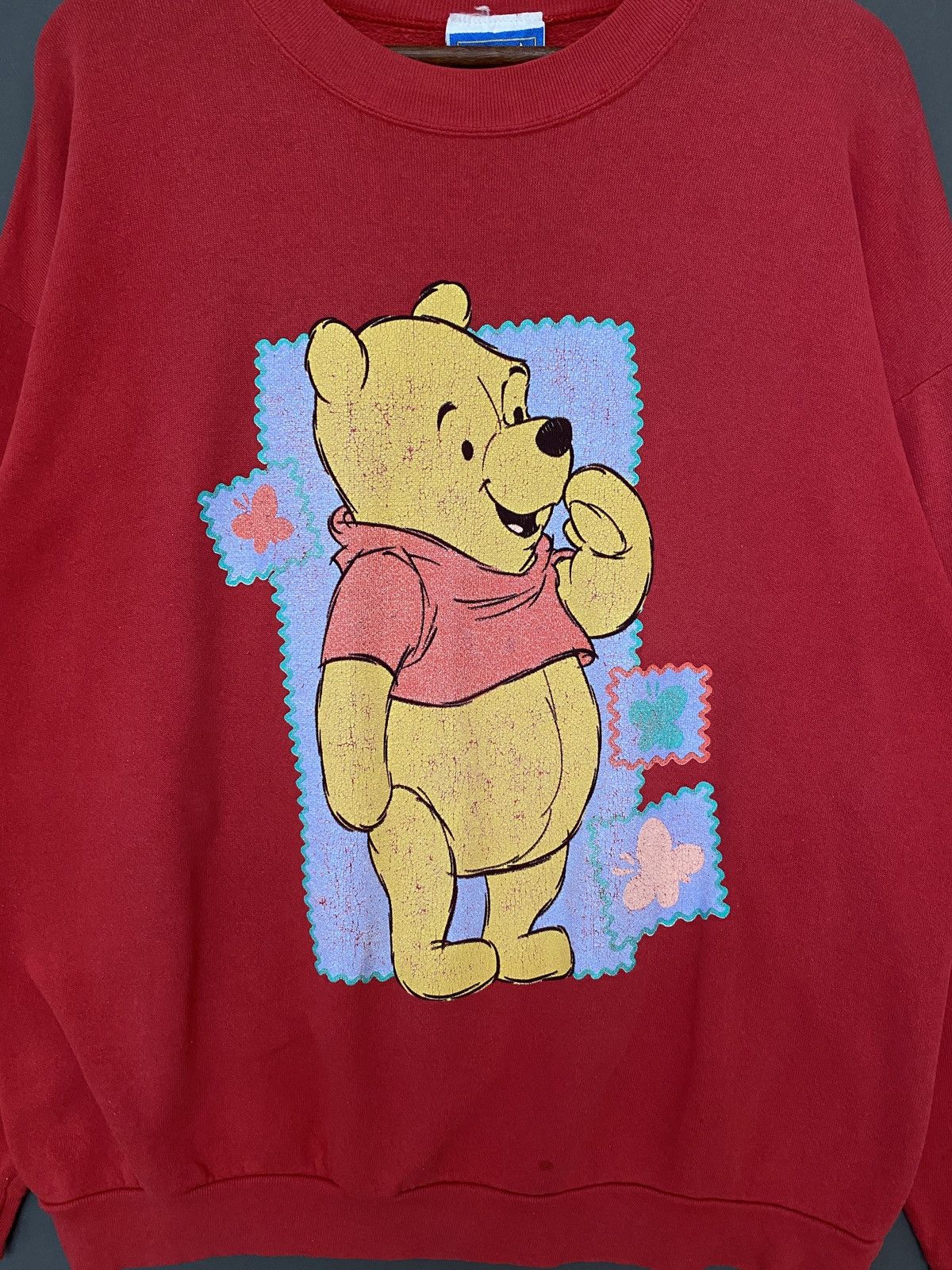 Vintage Vintage Disney Cartoon Pooh Sweatshirt 1990s Size US L / EU 52-54 / 3 - 5 Thumbnail