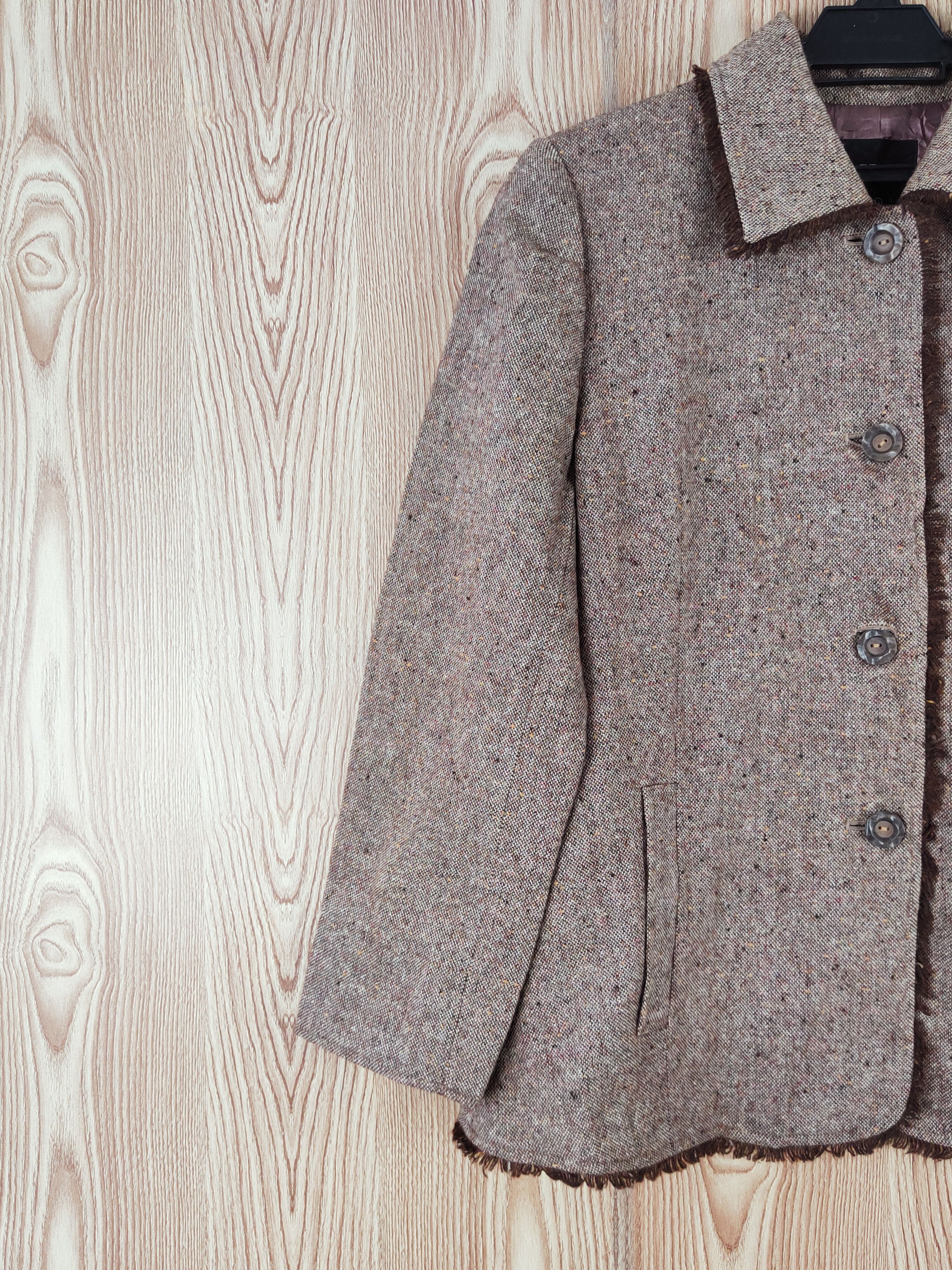 Japanese Brand × Vintage Retro Design by Noble Eve Collection Brown Wool Jackets Size L / US 10 / IT 46 - 3 Thumbnail