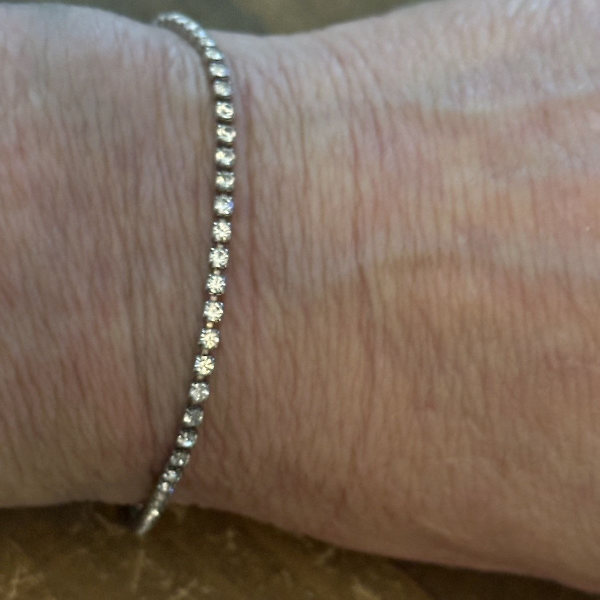 Vintage Vintage dainty rhinestone tennis bracelet Size ONE SIZE - 3 Thumbnail