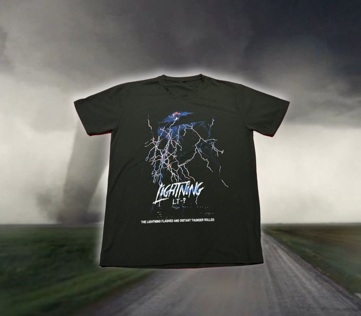 Japanese Brand × Vintage ⚡️ LIGHTNING BLACK TEE ‘LT’ ⚡️ Size US M / EU 48-50 / 2 - 1 Thumbnail