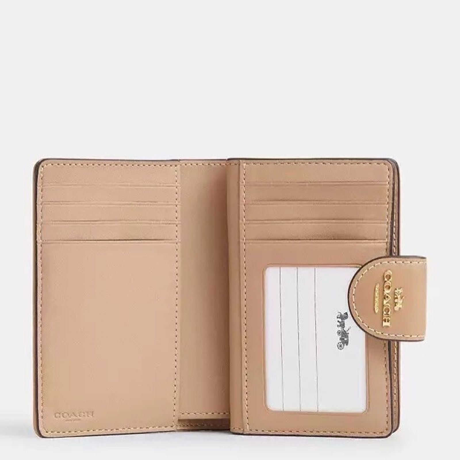 Coach NWT Coach Medium Corner Zip Wallet CAO98 Im/Dark Natural Size ONE SIZE - 8 Thumbnail