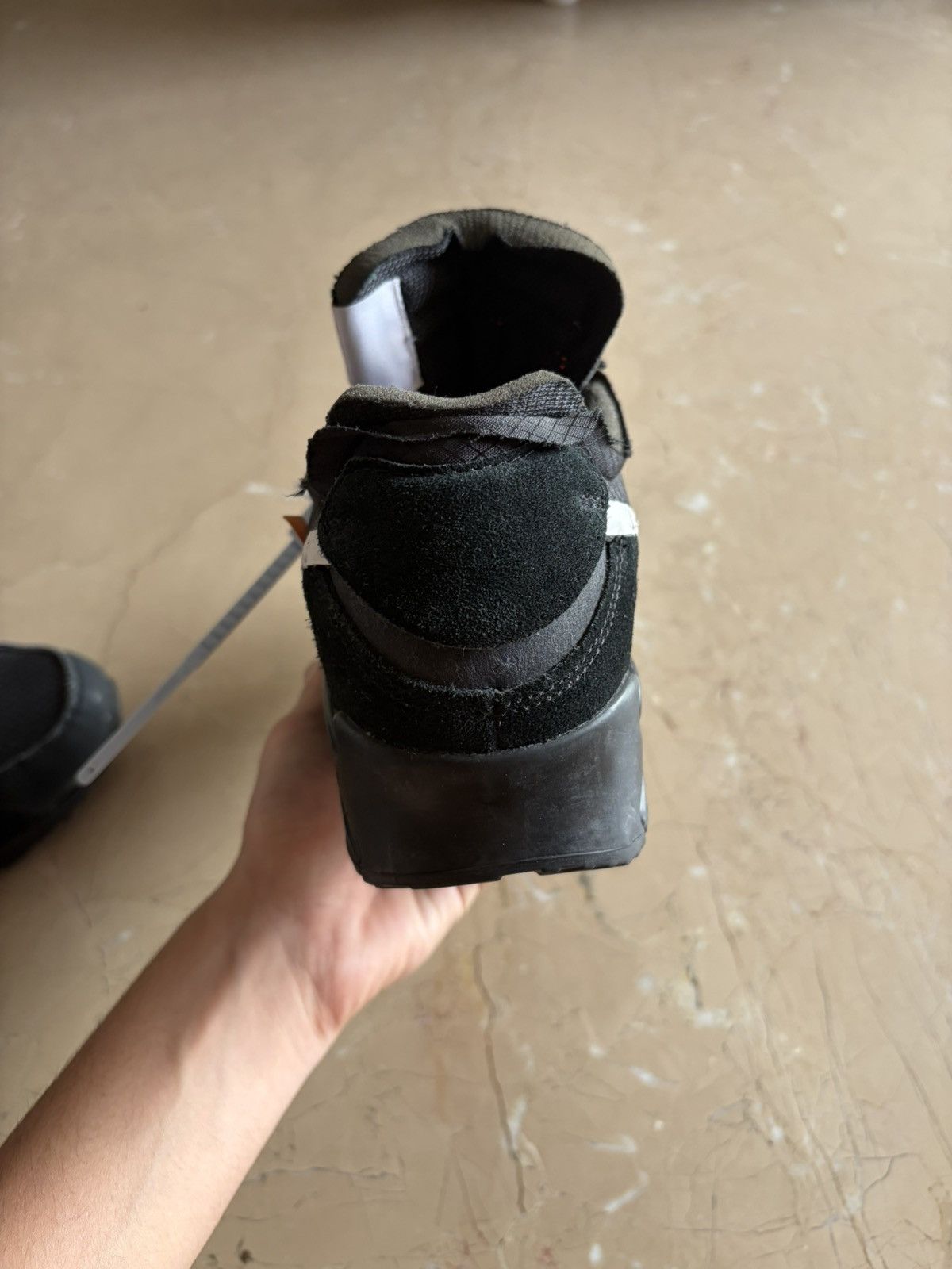 Nike × Off-White Nike Off White Air Max 90 Black Size US 9.5 / EU 42-43 - 4 Thumbnail