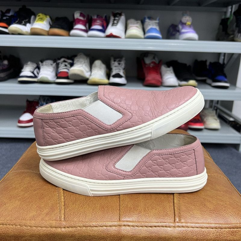 Gucci Gucci Pink Leather Fashion Slip-On Shoes Size US 6 / IT 36 - 8 Thumbnail