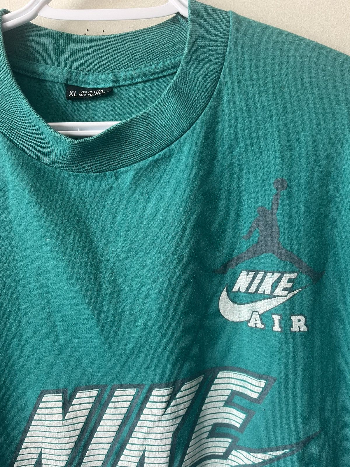 Vintage 80s Nike Air Jordan Bootleg Tee Size US XL / EU 56 / 4 - 3 Thumbnail