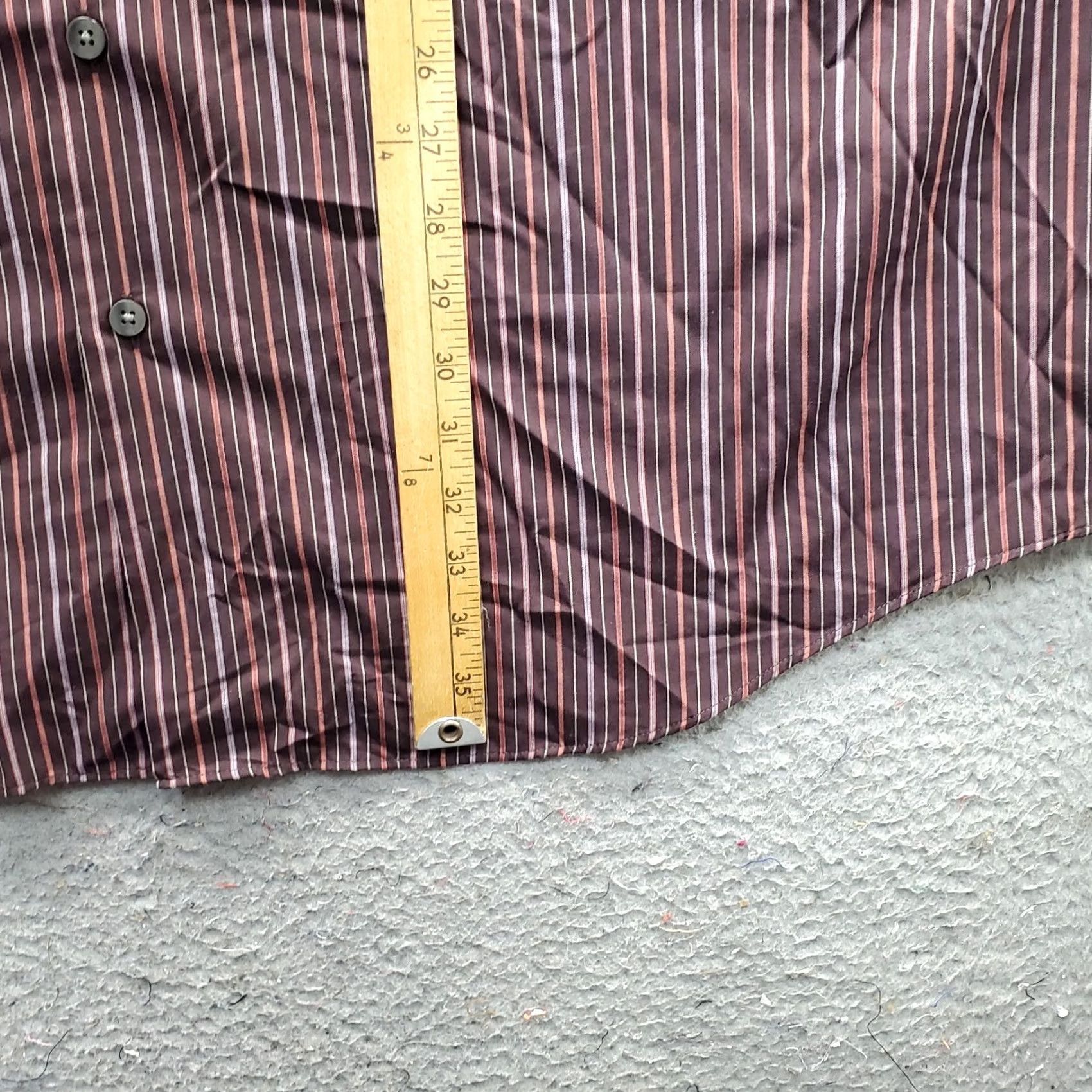 Van Heusen Van Heusen Mens Dress Shirt 3XLT Multicolor Striped Long Sleeve Collared Button-Up Shirt Size 48R - 3 Thumbnail