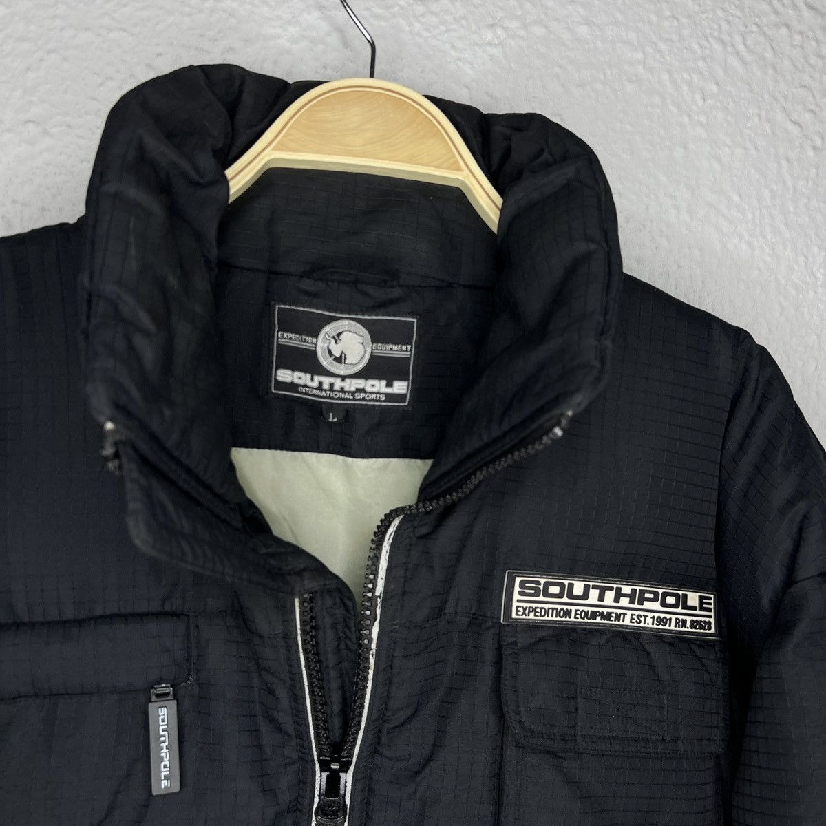 Southpole × Vintage Vintage Southpole Y2K Nylon Puffer Heavy Winter Jacket Black Size US L / EU 52-54 / 3 - 7 Thumbnail