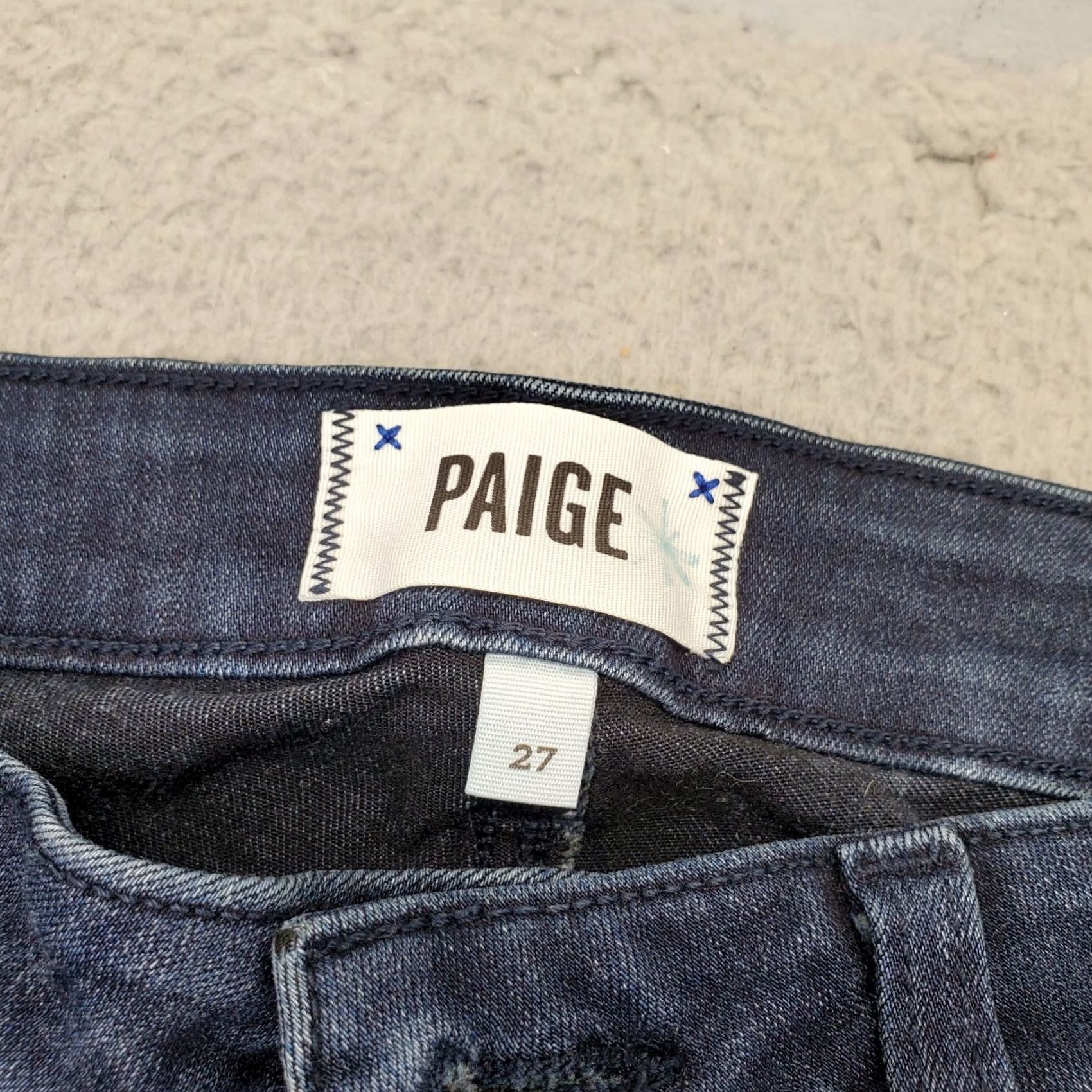 Paige Paige Jeans Womens 27 Dark Wash Stretch Slim Fit Casual Button Up Top Size 27" / US 4 / IT 40 - 6 Thumbnail