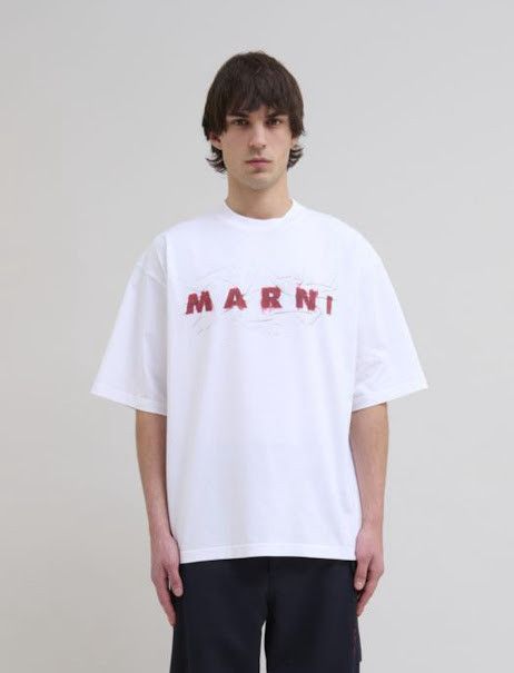 Marni o1w1db10625 T-Shirt in White Size US XL / EU 56 / 4 - 1 Thumbnail