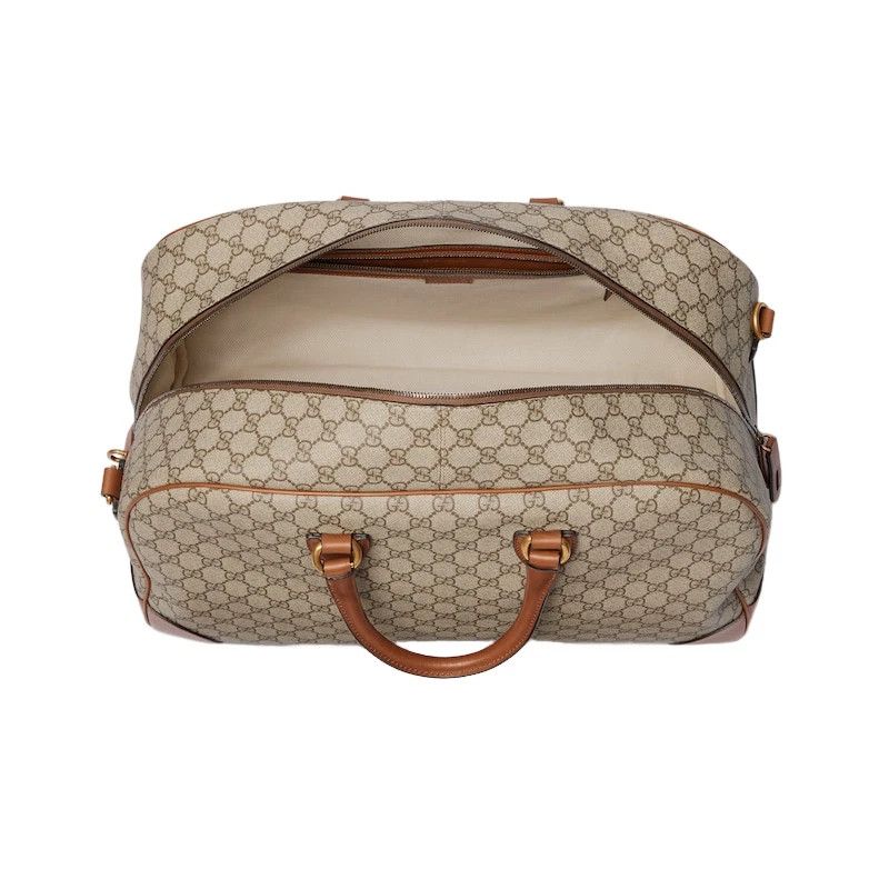 Gucci GUCCI GG Medium Beige/Brown Duffle Bag New Authentic Size ONE SIZE - 5 Thumbnail