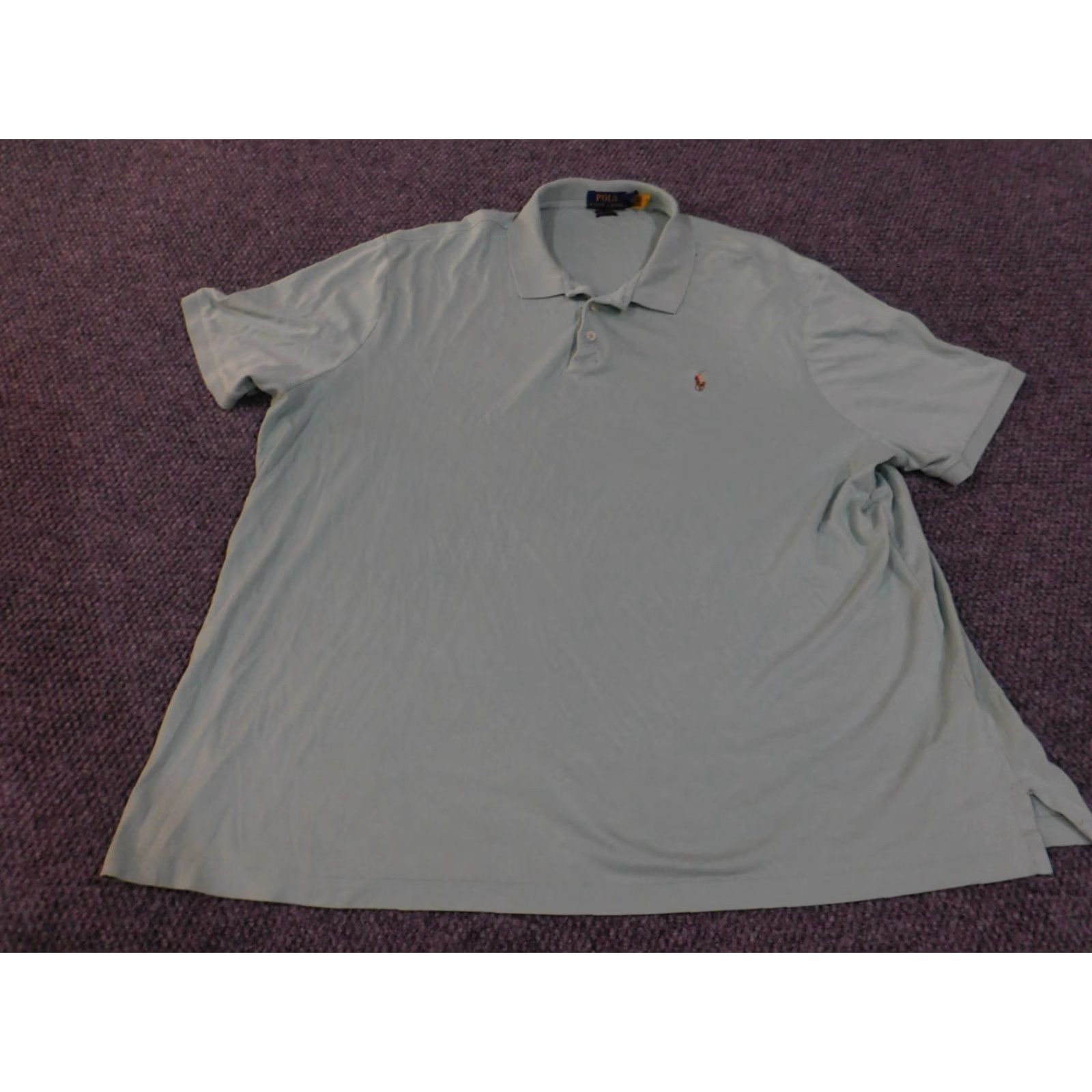 Polo Ralph Lauren Polo Ralph Lauren Polo Shirt Mens 2XL Green Classic Fit Short Sleeve Collared Cotton Knit Logo Preppy Casual Stars Vintage No Size US XXL / EU 58 / 5 - 4 Thumbnail