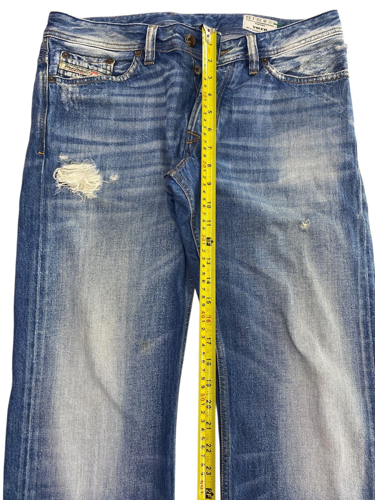 Diesel Diesel Viker Blue Faded Wash Style Ripped Jeans Size US 34 / EU 50 - 8 Thumbnail