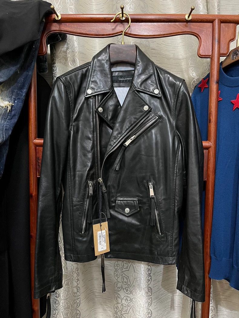 Dsquared2 Dsquared2 Dsquared2 Motorcycle Leather Jacket Biker Style- Size US M / EU 48-50 / 2 - 1 Thumbnail