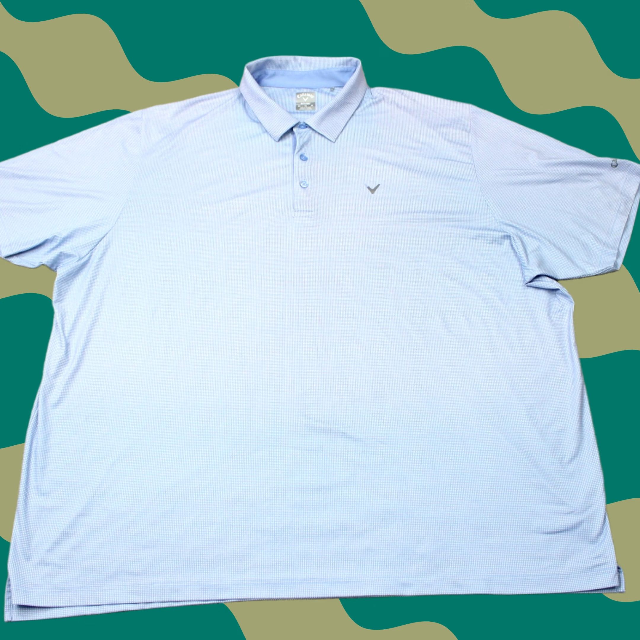 Callaway Callaway Golf Polo Shirt Men 4XL Blue Geometric Opti-Dri Short Sleeve Size US XXL / EU 58 / 5 - 1 Thumbnail