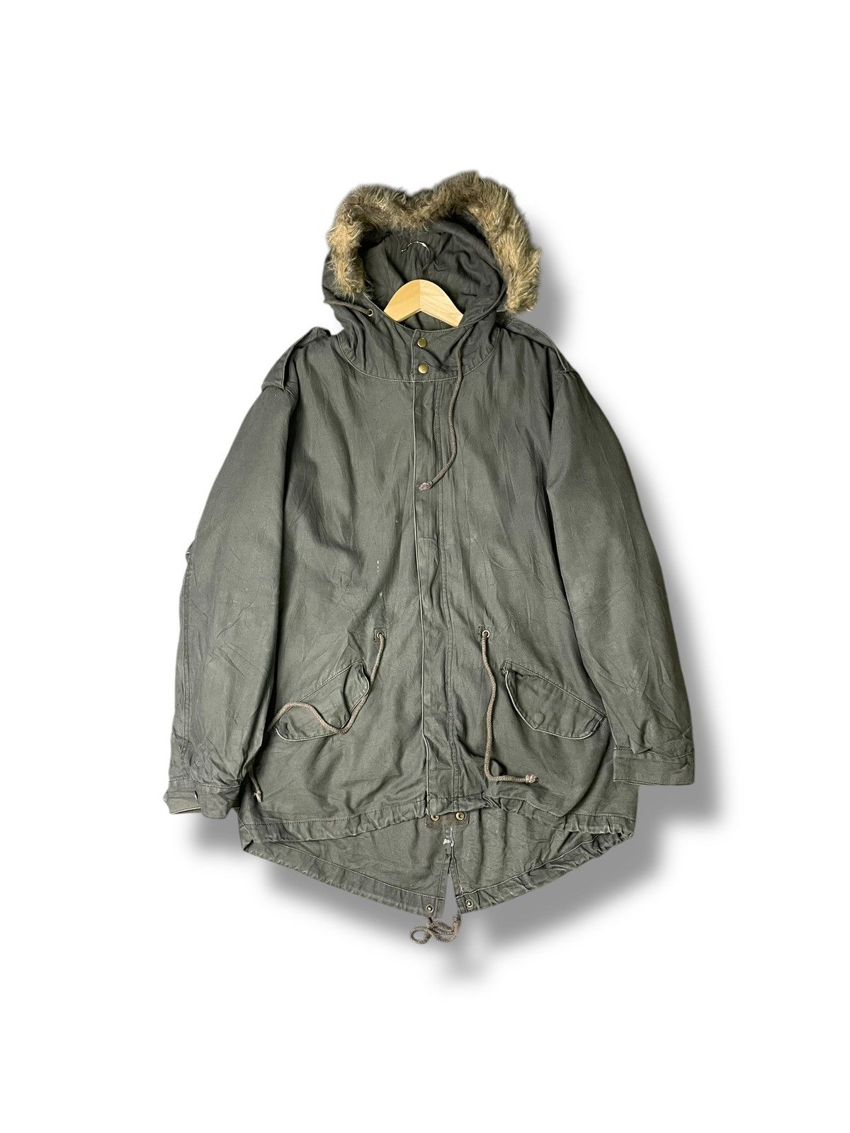 Japanese Brand Dog House Military Mink Fur Coat (51) Size US M / EU 48-50 / 2 - 1 Thumbnail