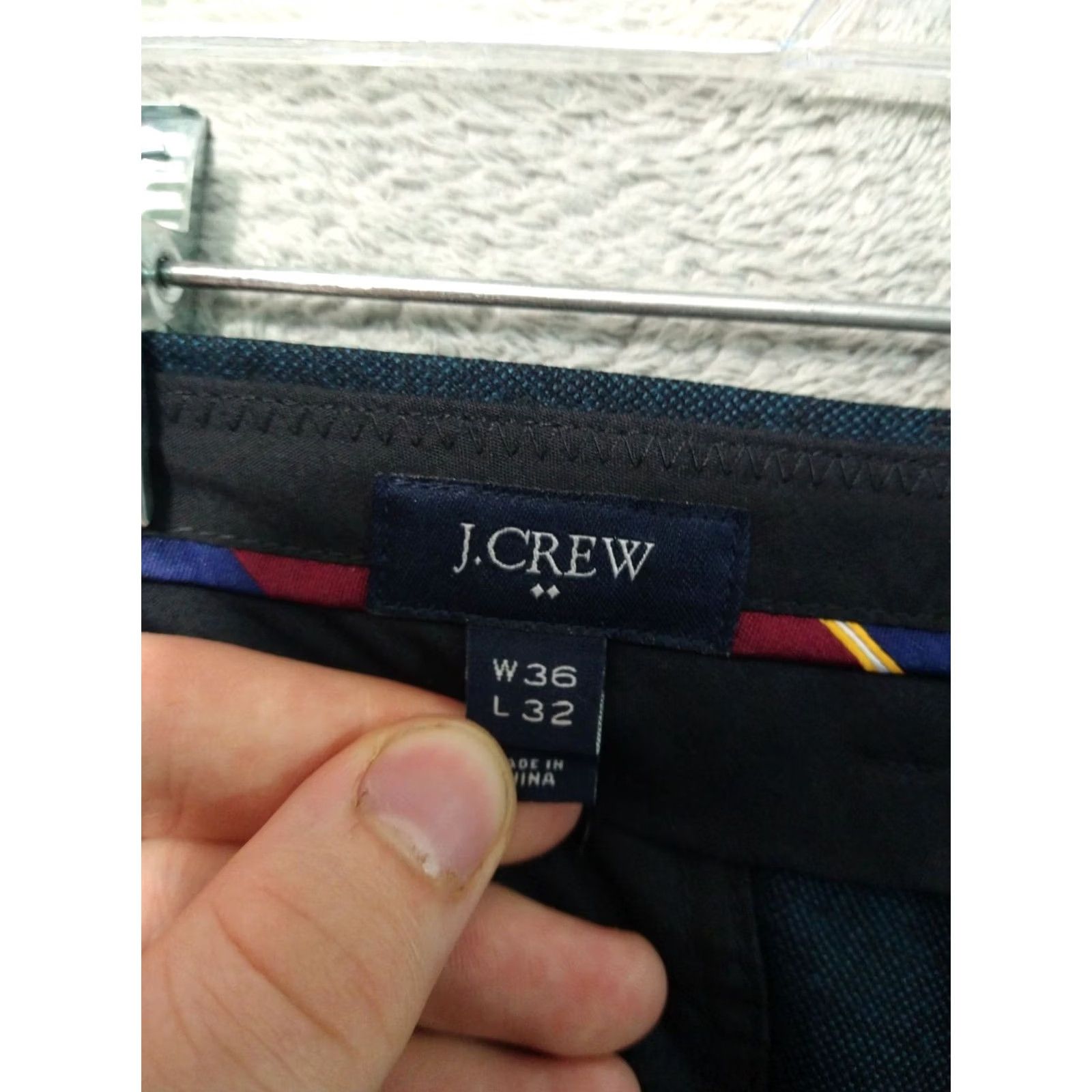 J.Crew J.CREW Dress Pants Mens 36x32 Blue Wool Slim Bedford Flat Front Preppy Dress Pants Mens Slim Blue Wool Flat Front Bedford Size US 36 / EU 52 - 7 Thumbnail