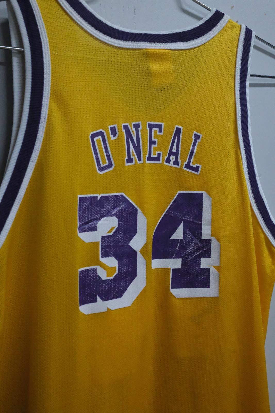 Champion 90s Champion Los Angeles Lakers O'Neal #34 Basketball Jersey Size ONE SIZE - 4 Thumbnail