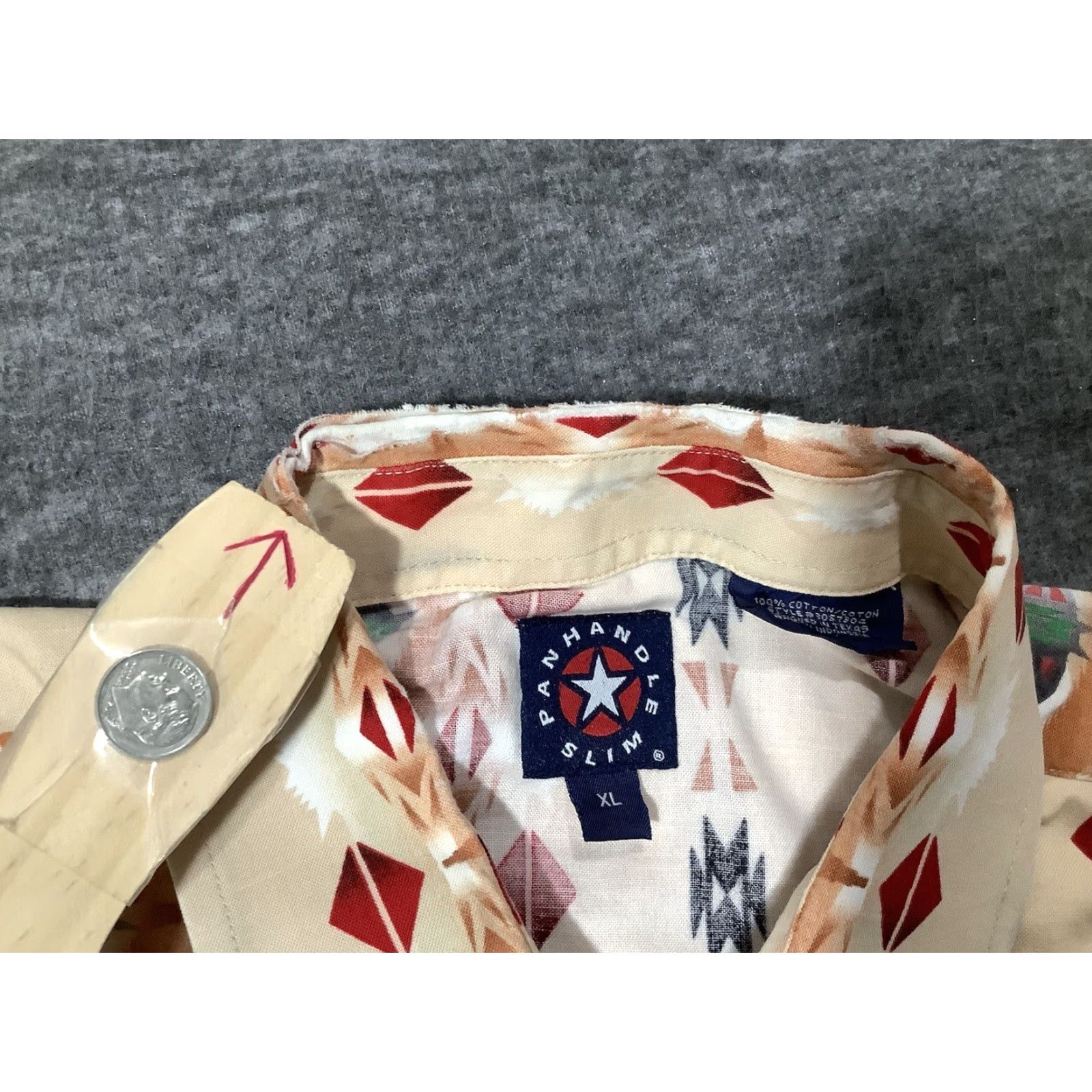 Vintage VINTAGE Panhandle Slim Western Shirt Mens XL Pearl Snap Tribal Print Cowboy Rodeo Shirt Size US XL / EU 56 / 4 - 7 Thumbnail