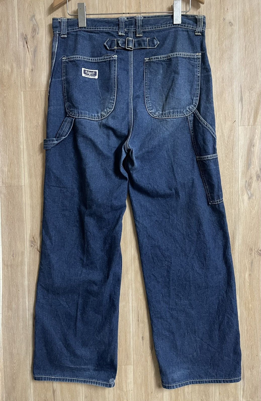 Vintage Vintage 60’s Carpenter Pants W33 L42 Buckle Back by Bobson Size US 33 - 1 Thumbnail