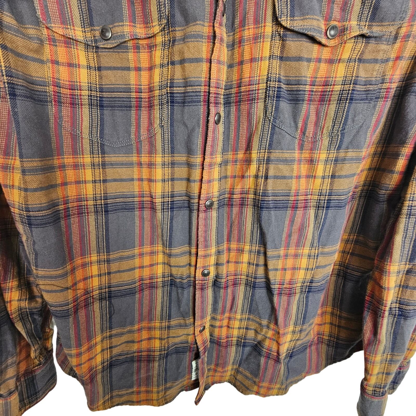 Lucky Brand Lucky Brand Mens Plaid Western Shirt L Cowboy Country Rodeo Size US L / EU 52-54 / 3 - 3 Thumbnail