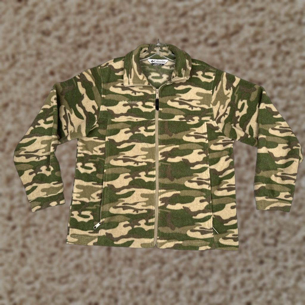 Vintage Columbia Fleece Jacket Mens Small Green Camo Full Zip Pockets Outdoor Hiking Size US S / EU 44-46 / 1 - 1 Thumbnail