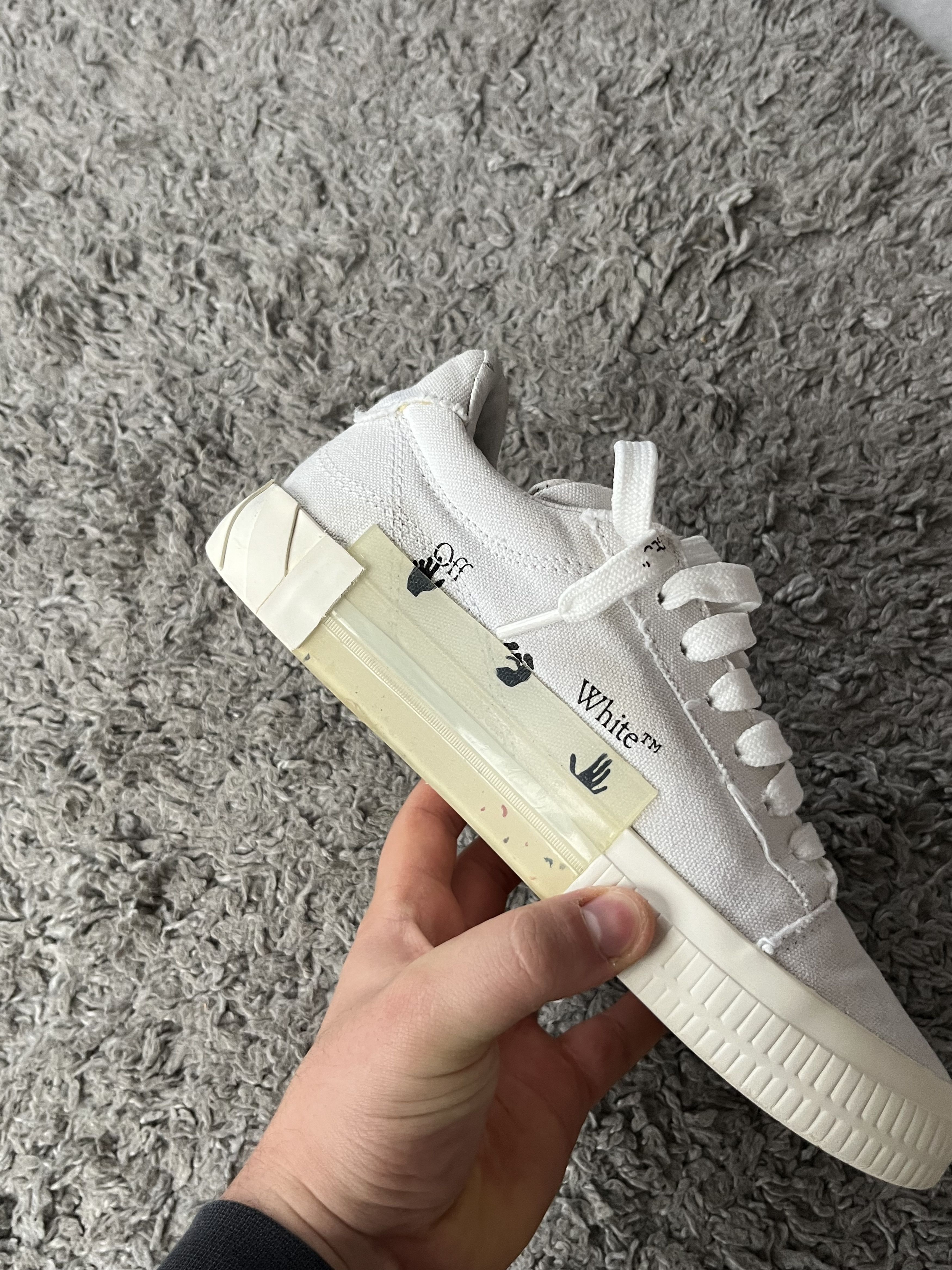 Off-White Vintage OFF-WHITE Liw Vulcanized Eco Canvas Sneakers Y2K Size US 7.5 / EU 40-41 - 11 Thumbnail