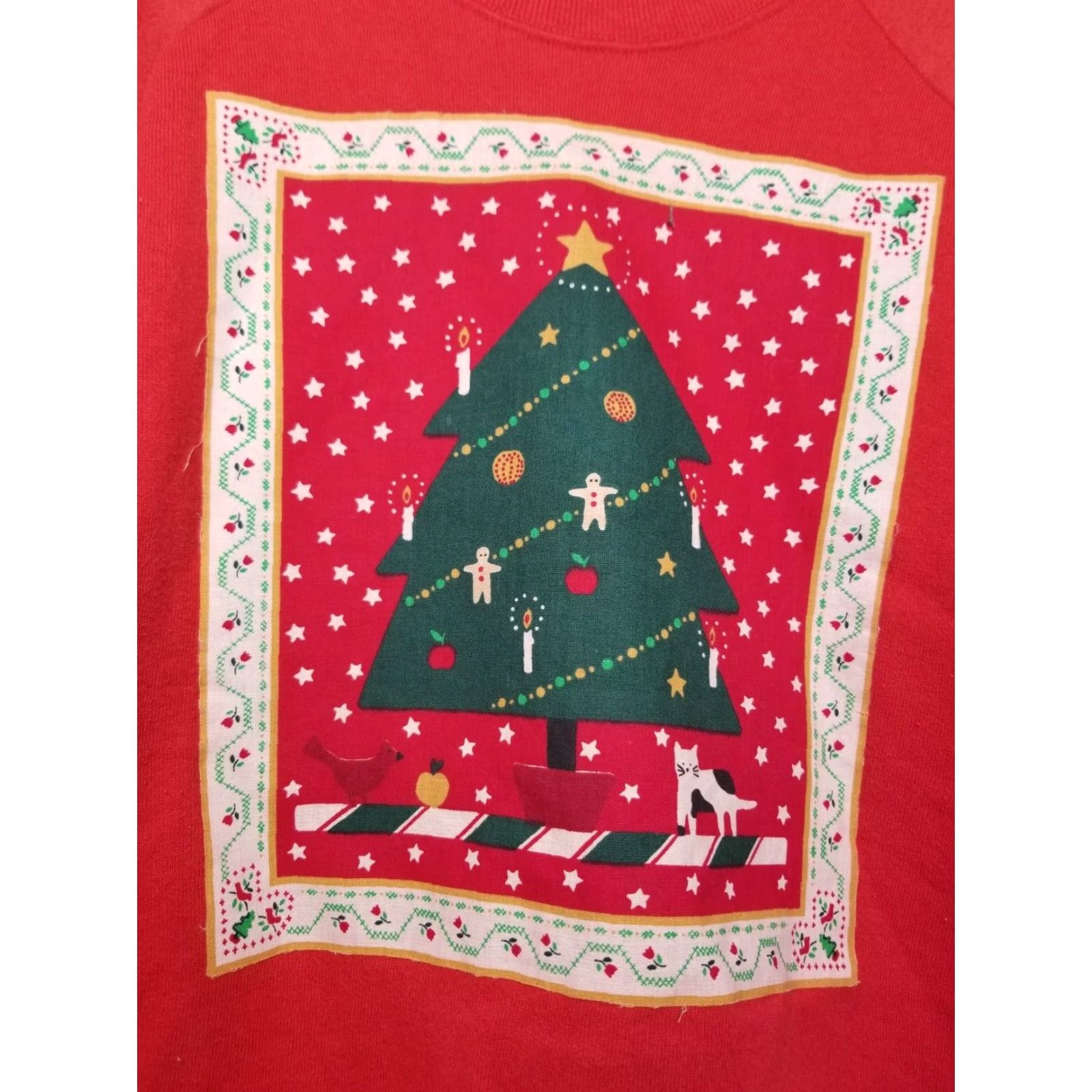 Fruit Of The Loom VINTAGE Fruit of the Loom Christmas Tree Mens XL Red Sweatshirt Size US XL / EU 56 / 4 - 2 Thumbnail