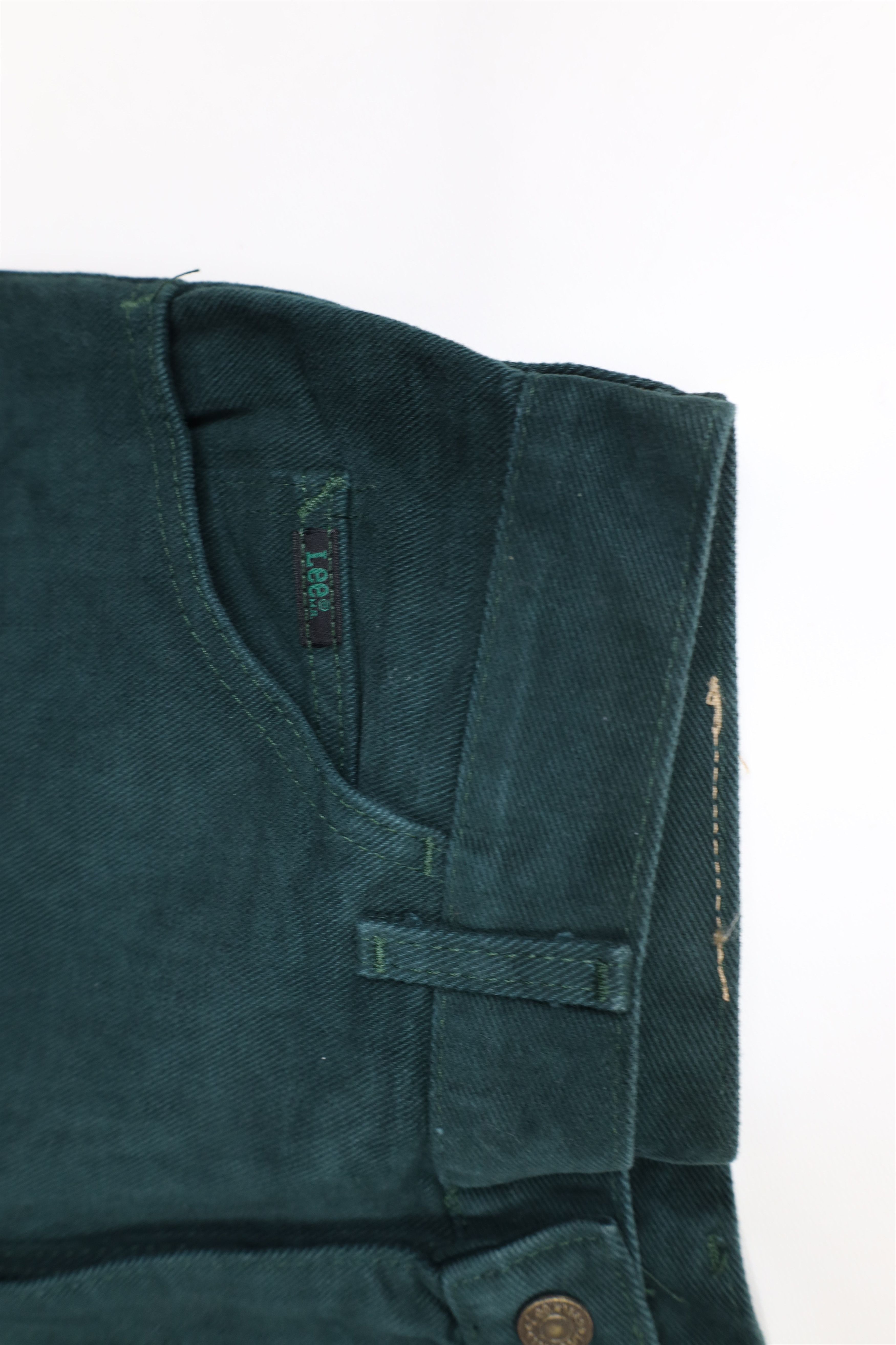 Lee × Vintage Deadstock Vintage 90s Lee Fit Tapered Leg Jeans Green USA Size 34" / US 12 / IT 48 - 6 Thumbnail