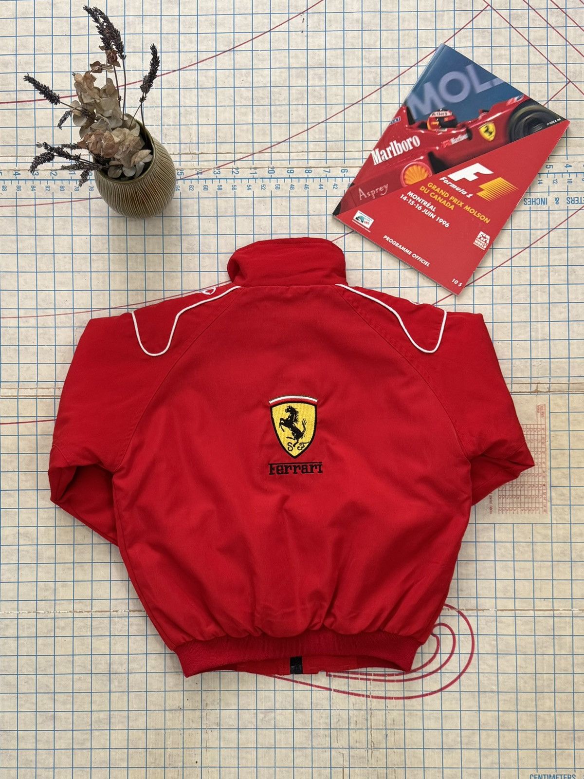 Ferrari Vintage Ferrari Nice Man Youth XL Racing Jacket Red 90’s Size US XXS / EU 40 - 10 Thumbnail