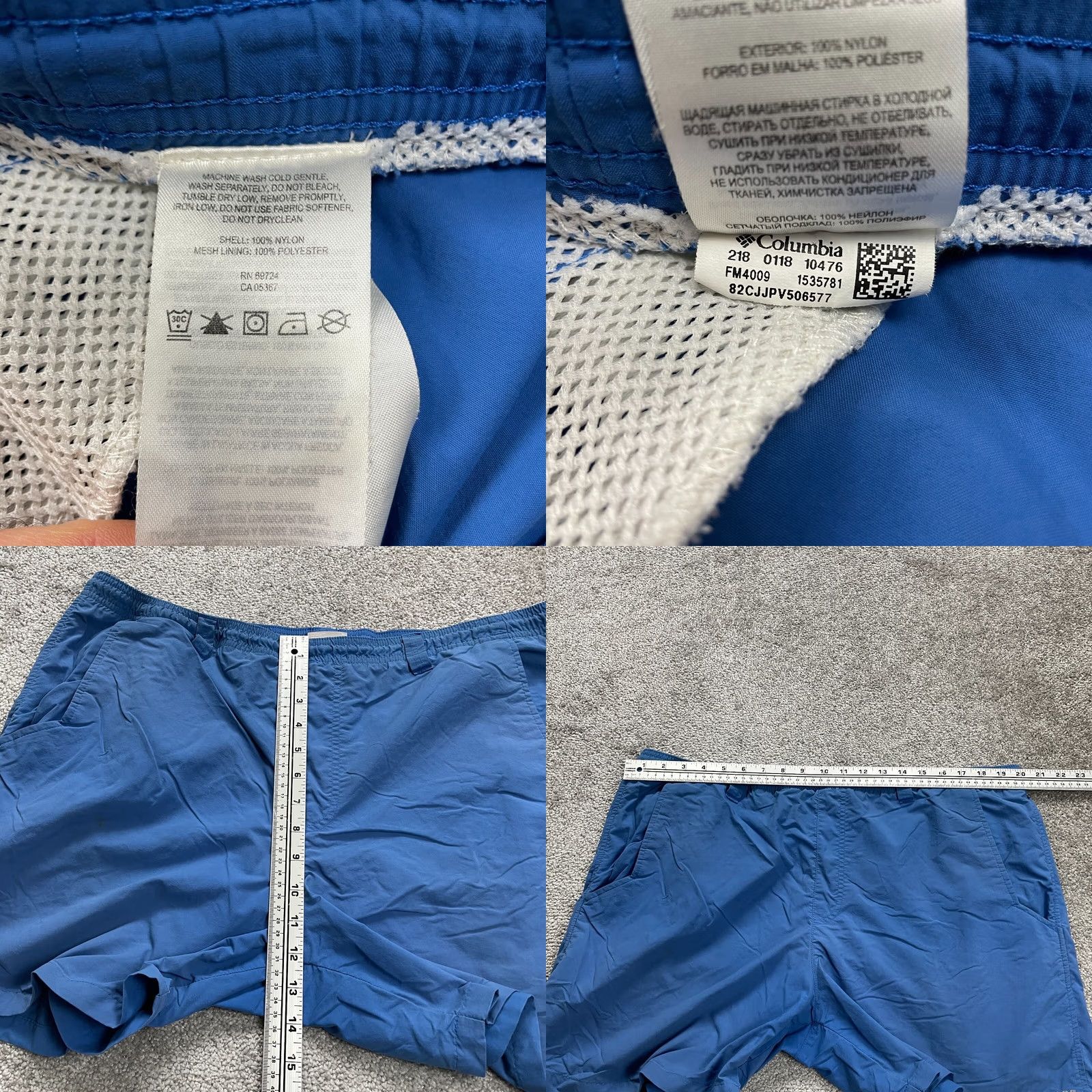 Vintage Columbia Backcast PFG Omni Shade Water Shorts Mens Large Blue Fishing Outdoor Size US 33 - 8 Thumbnail