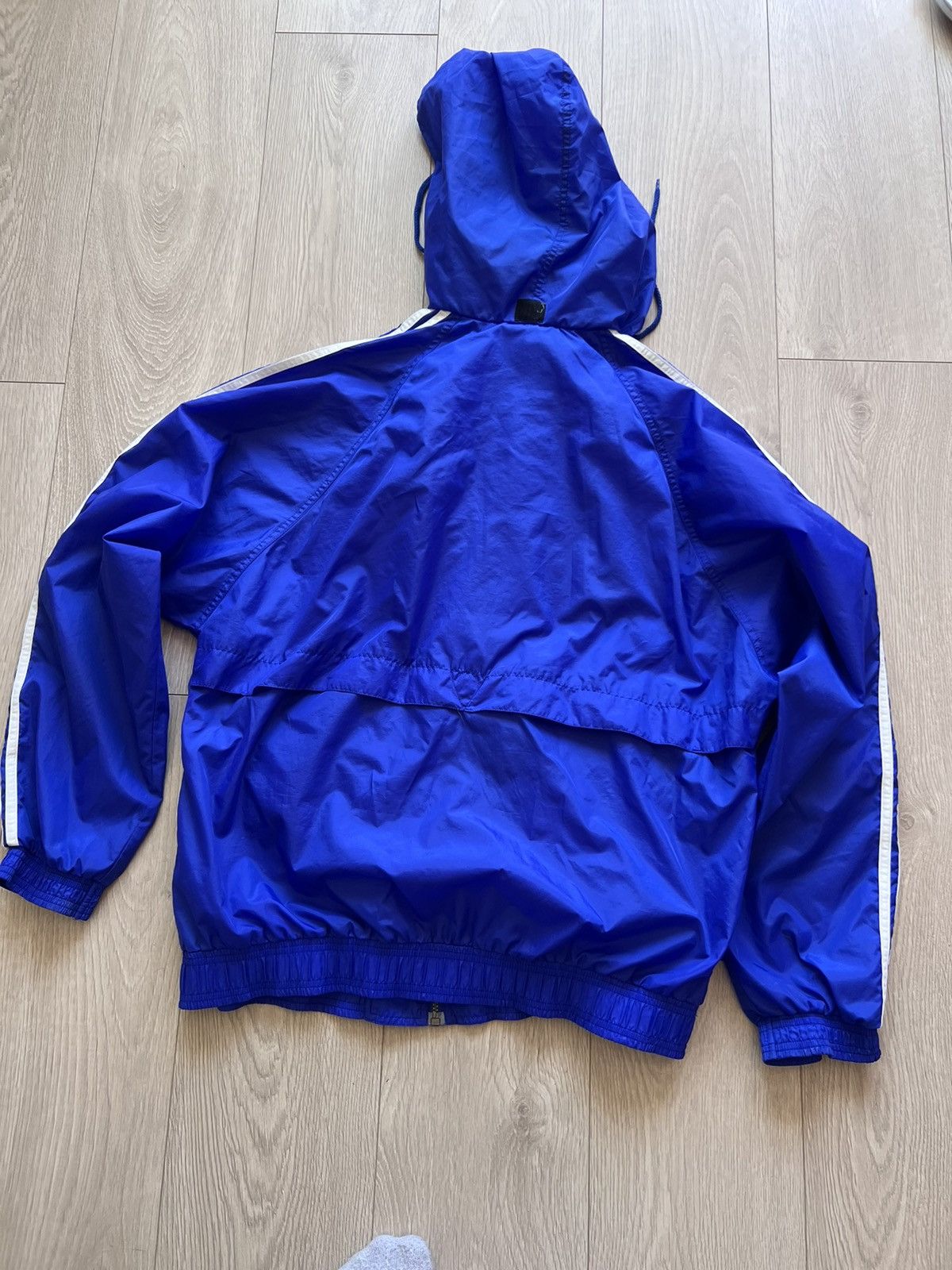 Adidas × Vintage Vintage 90s Adidas Windbreaker Light Track Jacket W / Hood Size US L / EU 52-54 / 3 - 4 Thumbnail
